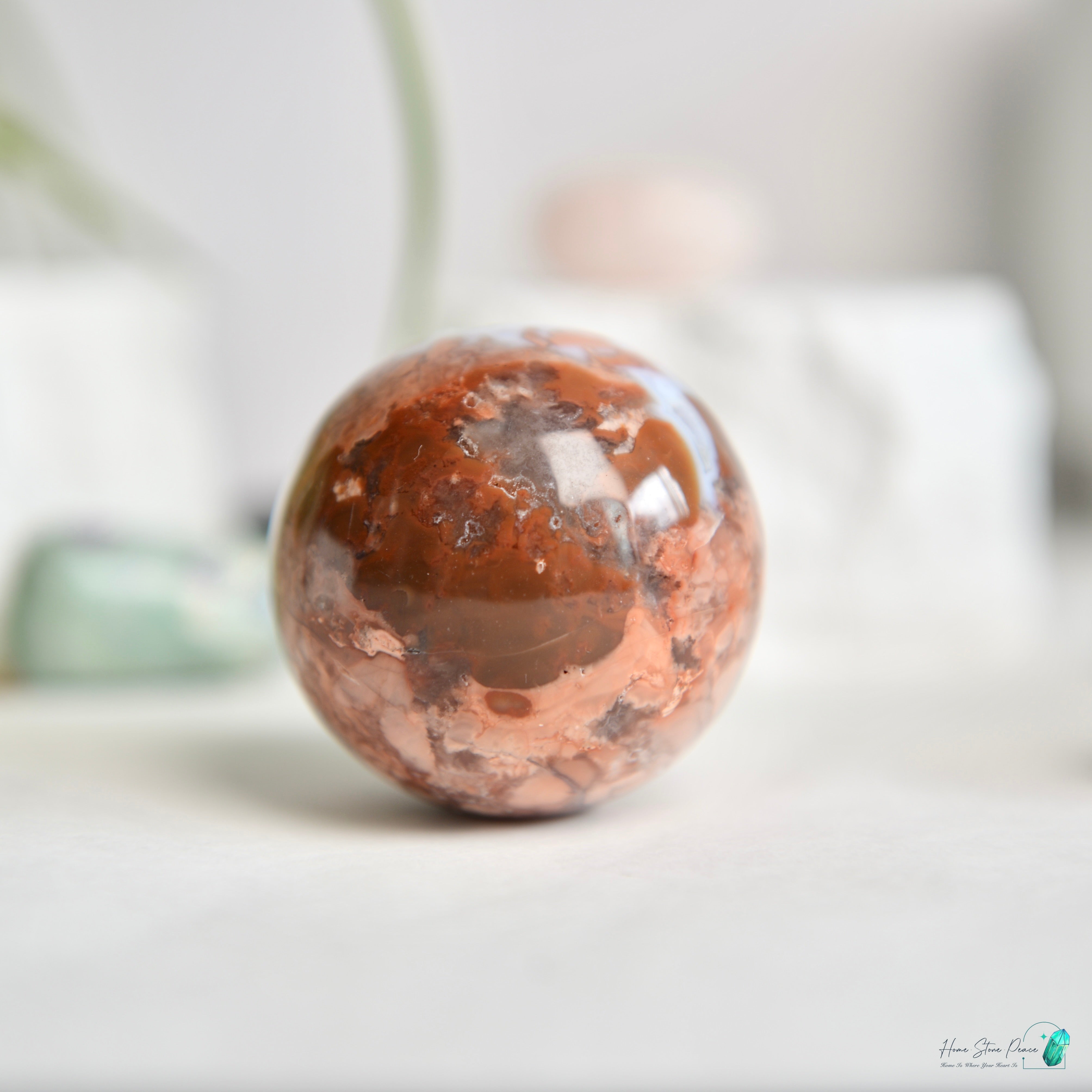 緬甸粉紅瑪瑙球 Burmese Druzy Pink Agate Sphere