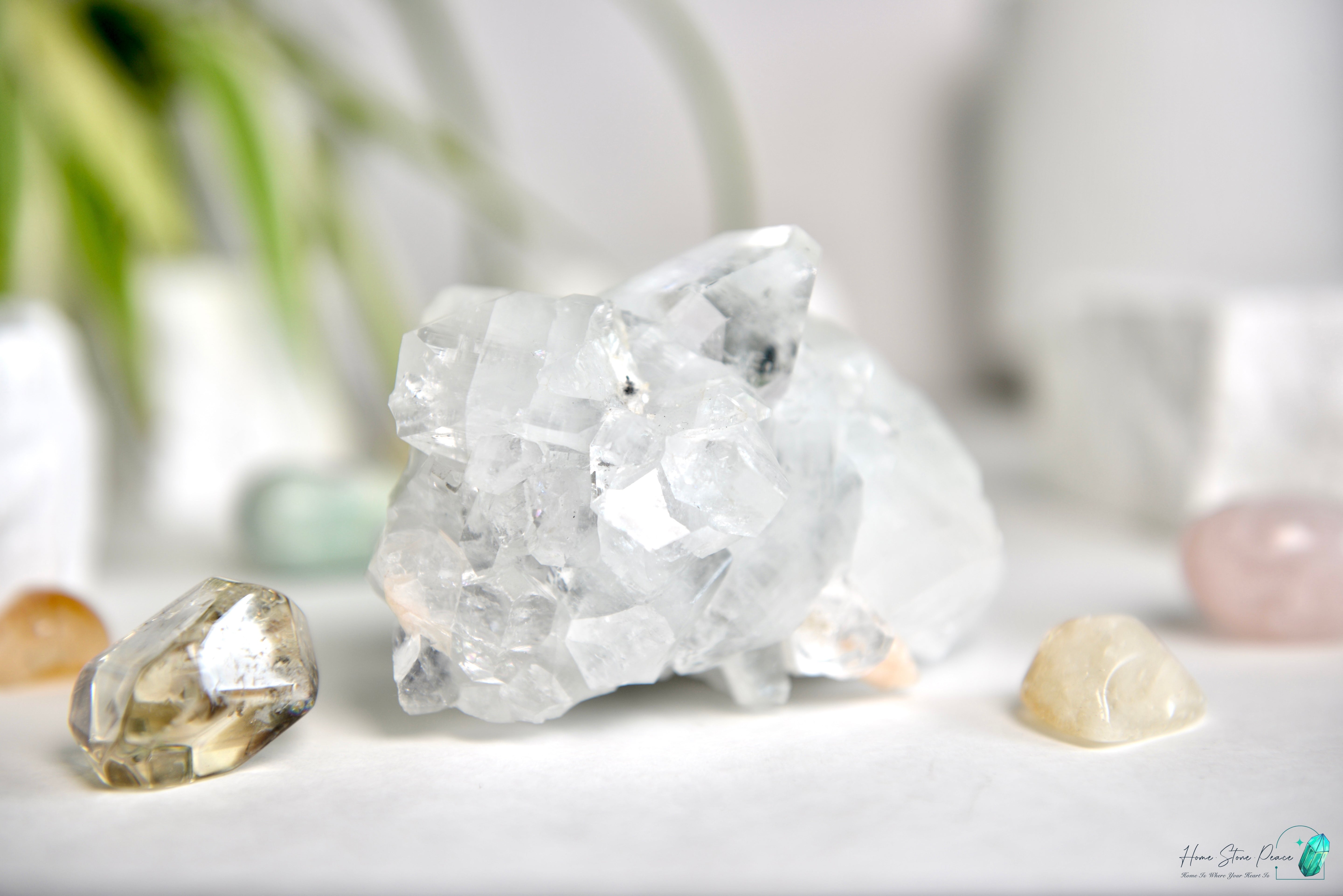 大顆鑽石魚眼石 Diamond Apophyllite Cluster