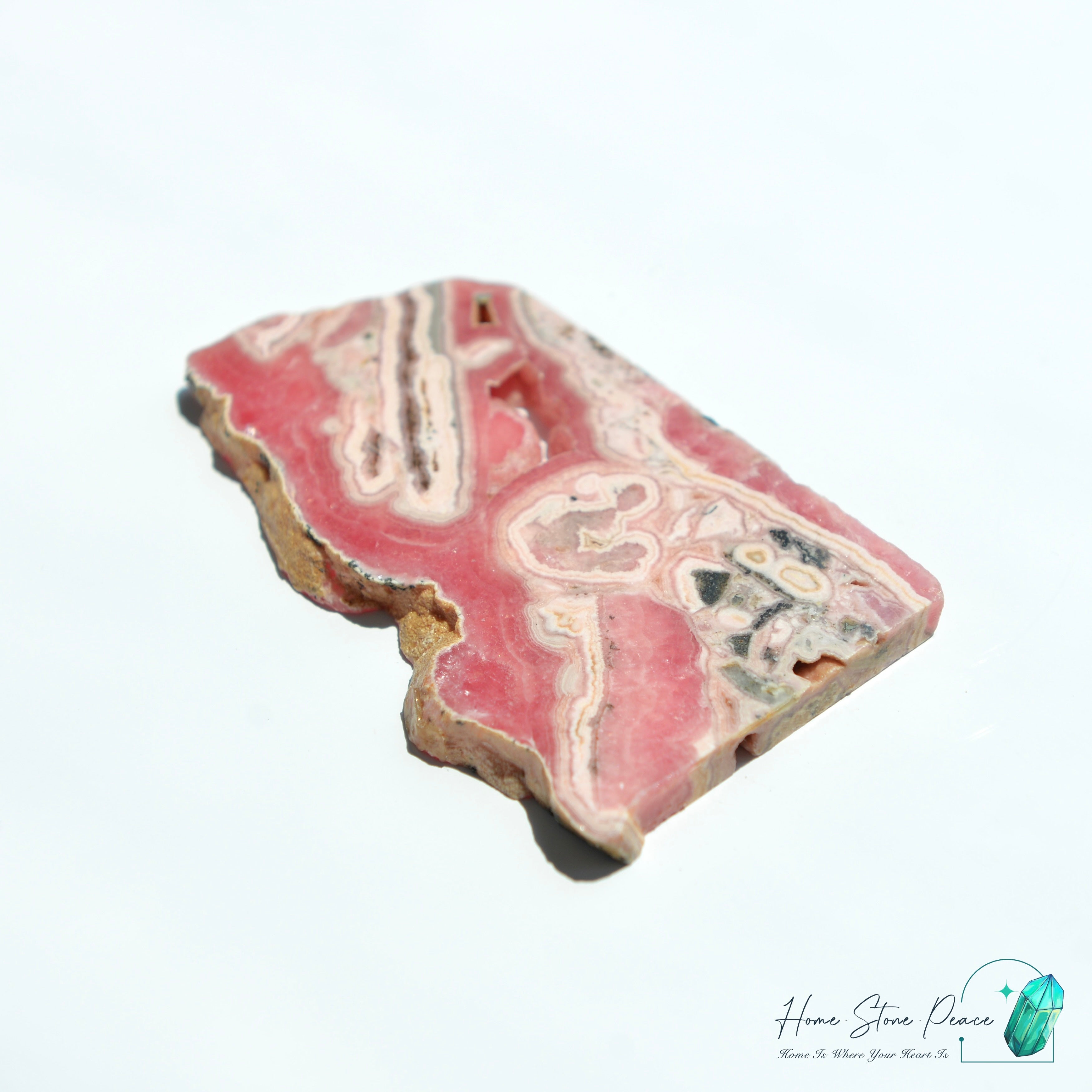 紅紋石片 (菱錳礦) Rhodochrosite Slab