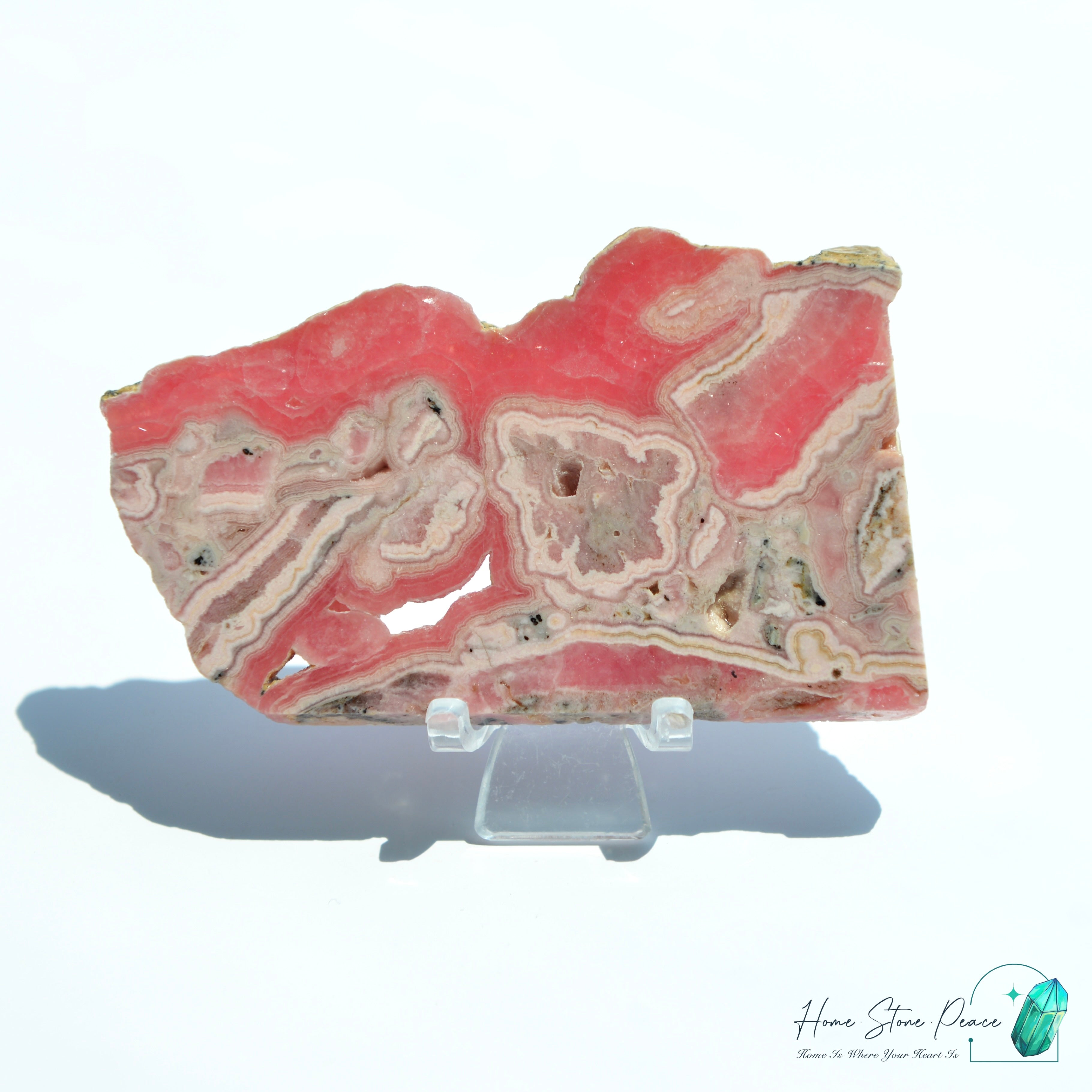 紅紋石片 (菱錳礦) Rhodochrosite Slab