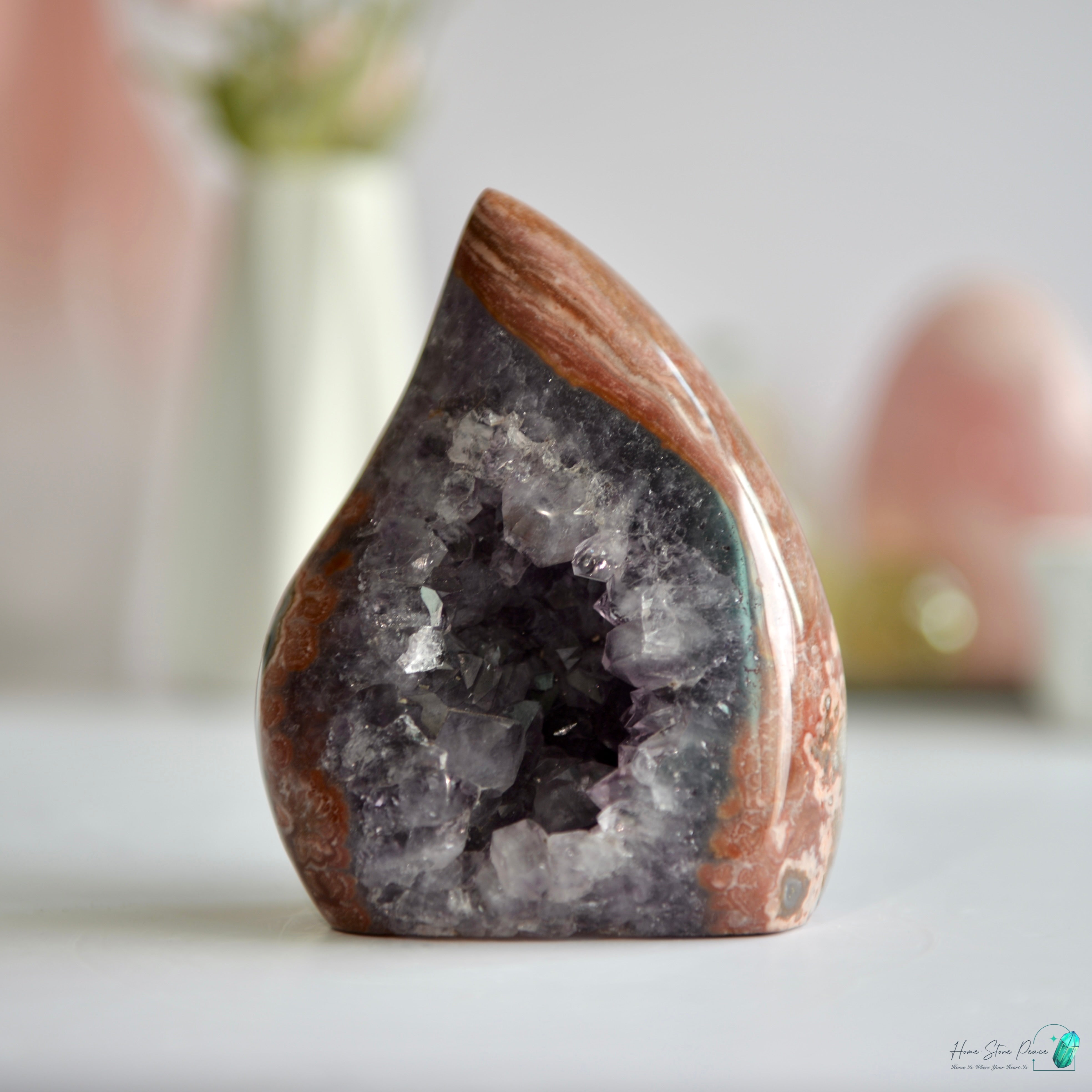 紅碧玉邊紫水晶火焰 Red Jasper Amethyst Flame