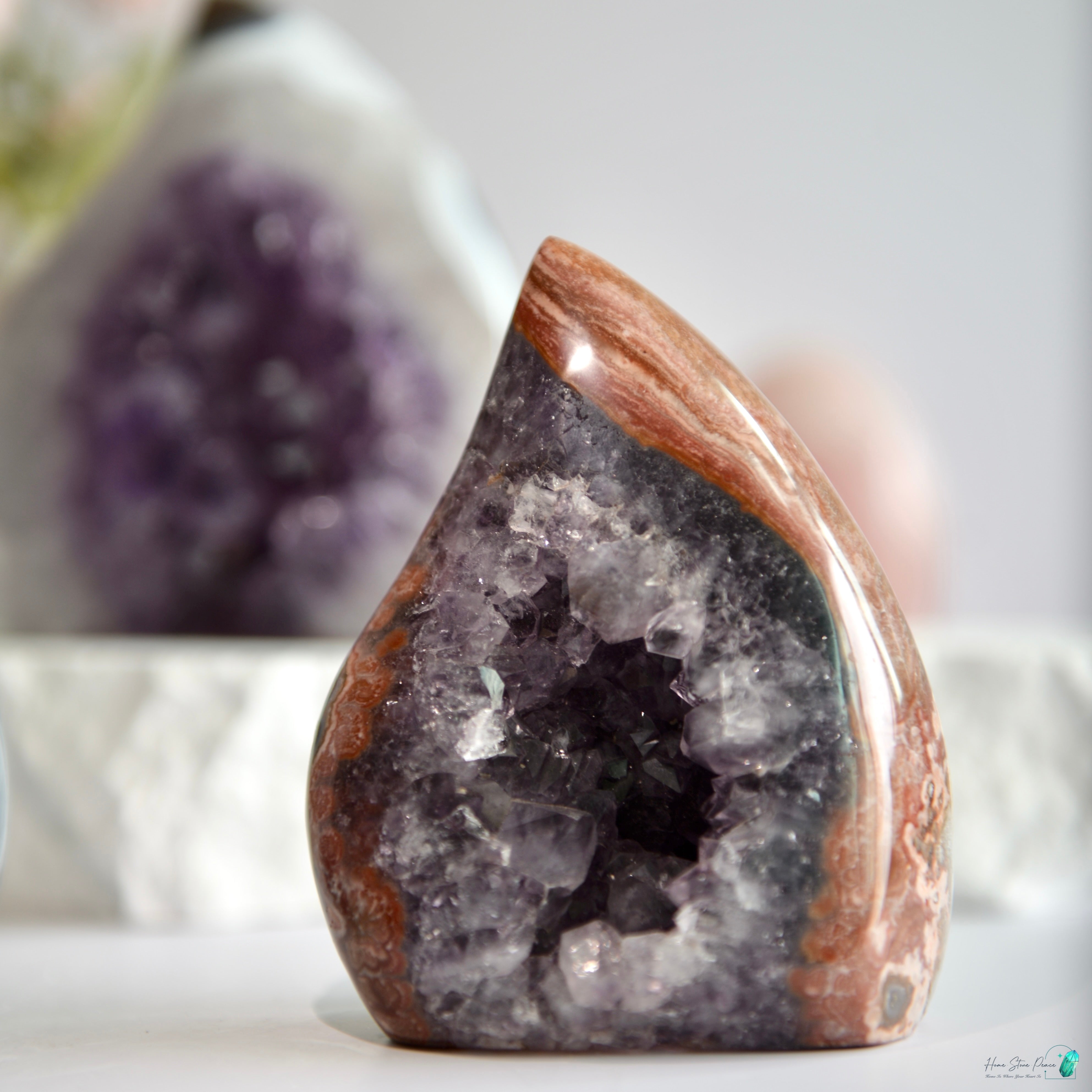 紅碧玉邊紫水晶火焰 Red Jasper Amethyst Flame