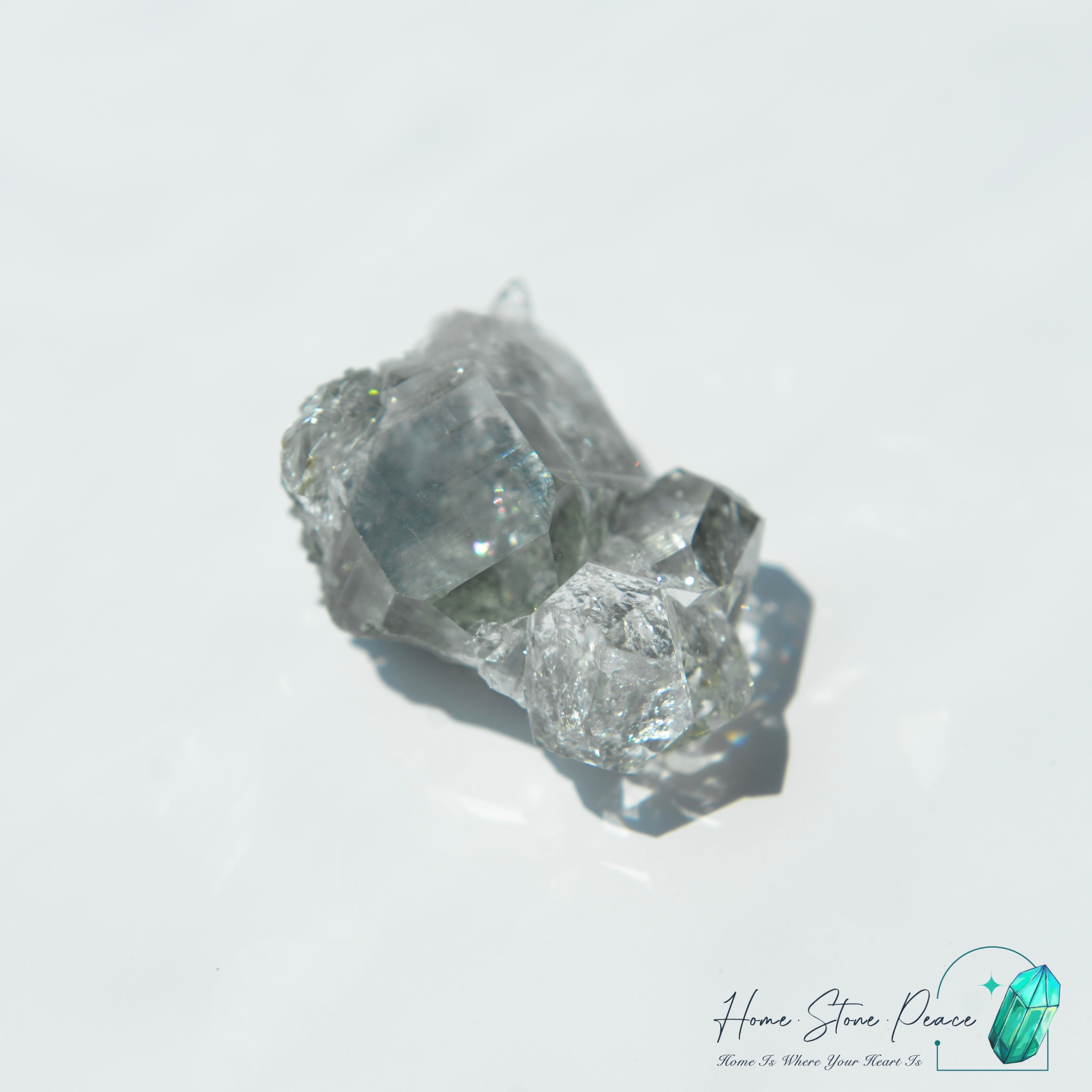 Himalayan Quartz with Green Phantom (Chlorite) 喜馬拉雅山綠幽靈共生水晶