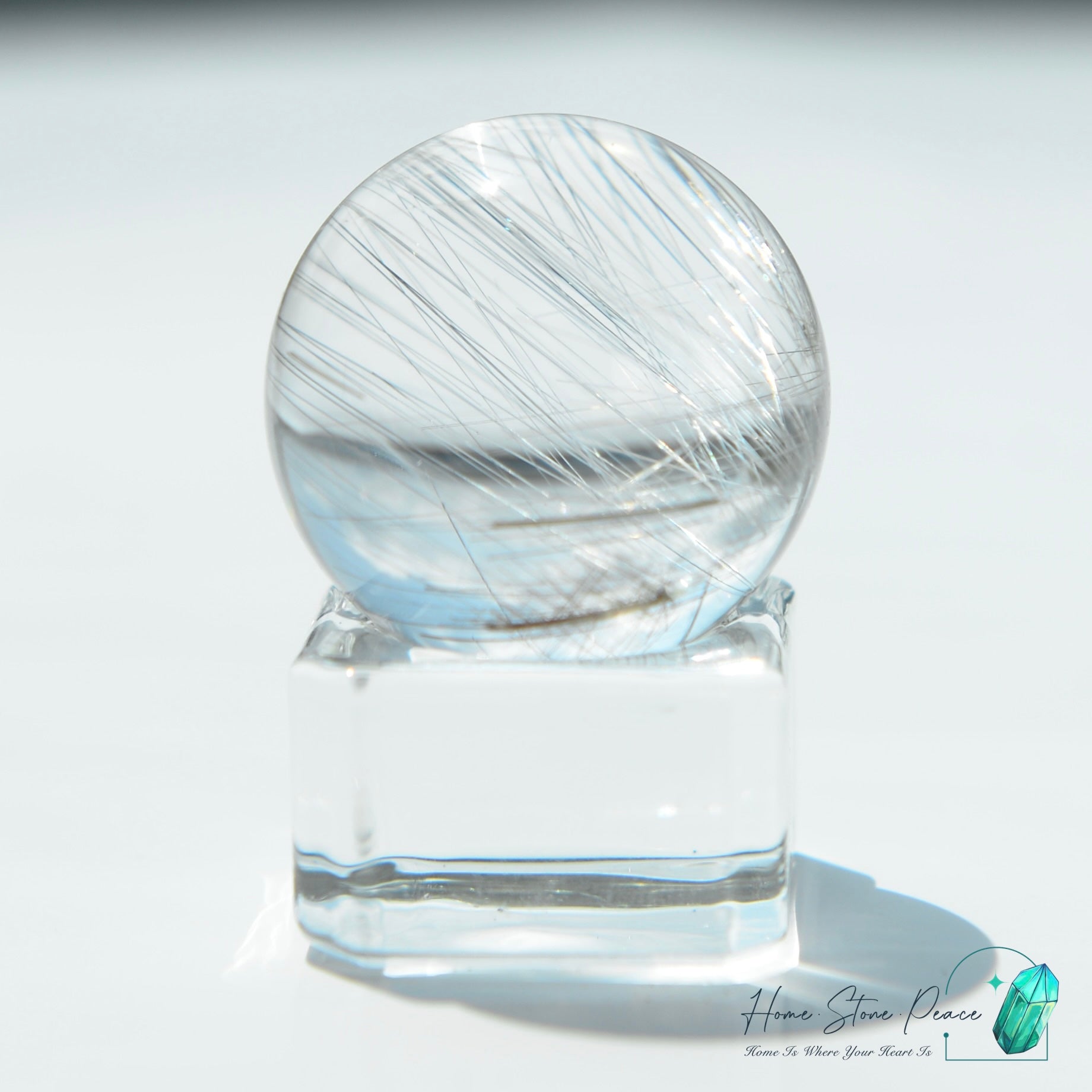 巴西銀髮水晶球 Silver Rutilated Quartz Sphere