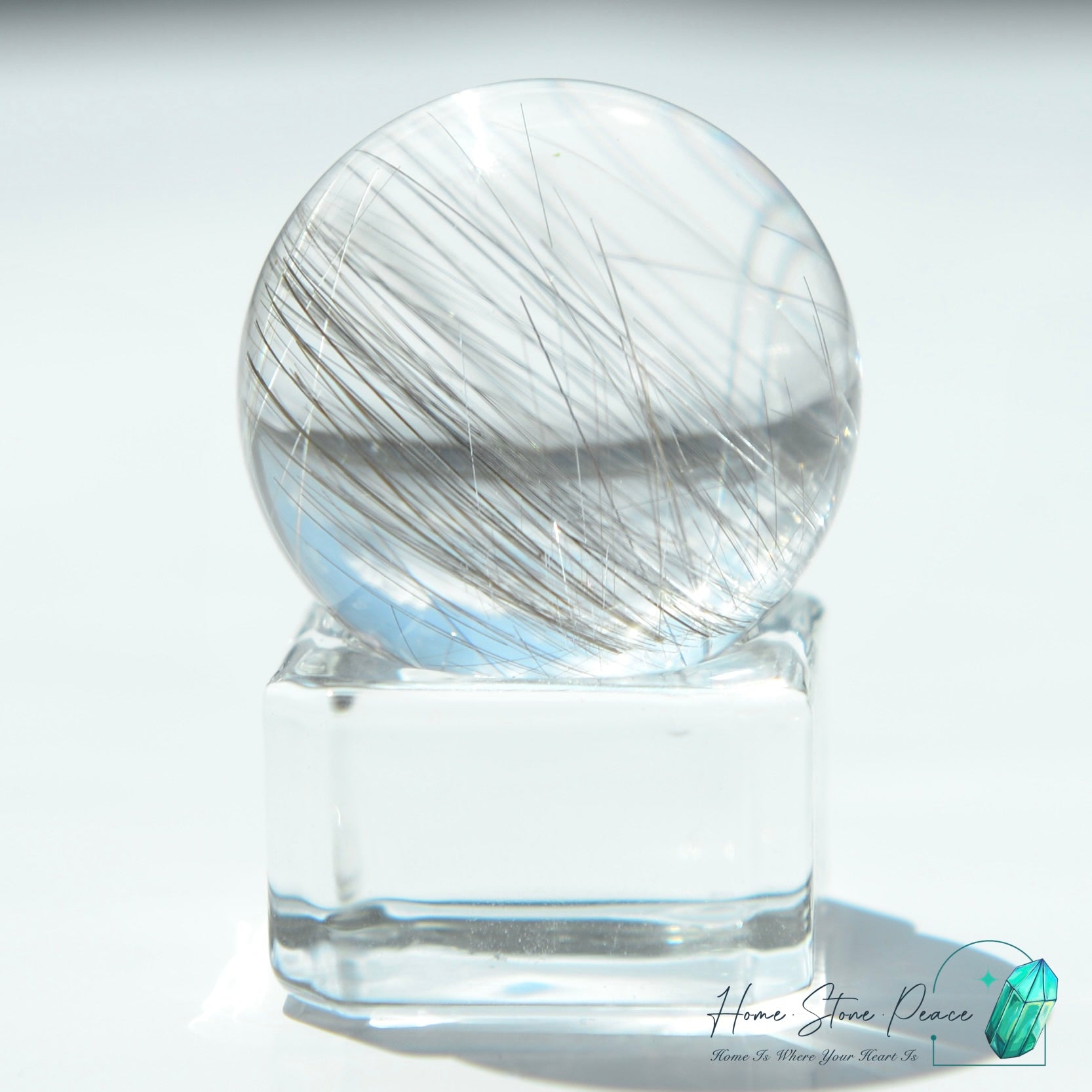 Silver Rutilated Quartz Sphere 巴西銀髮水晶球