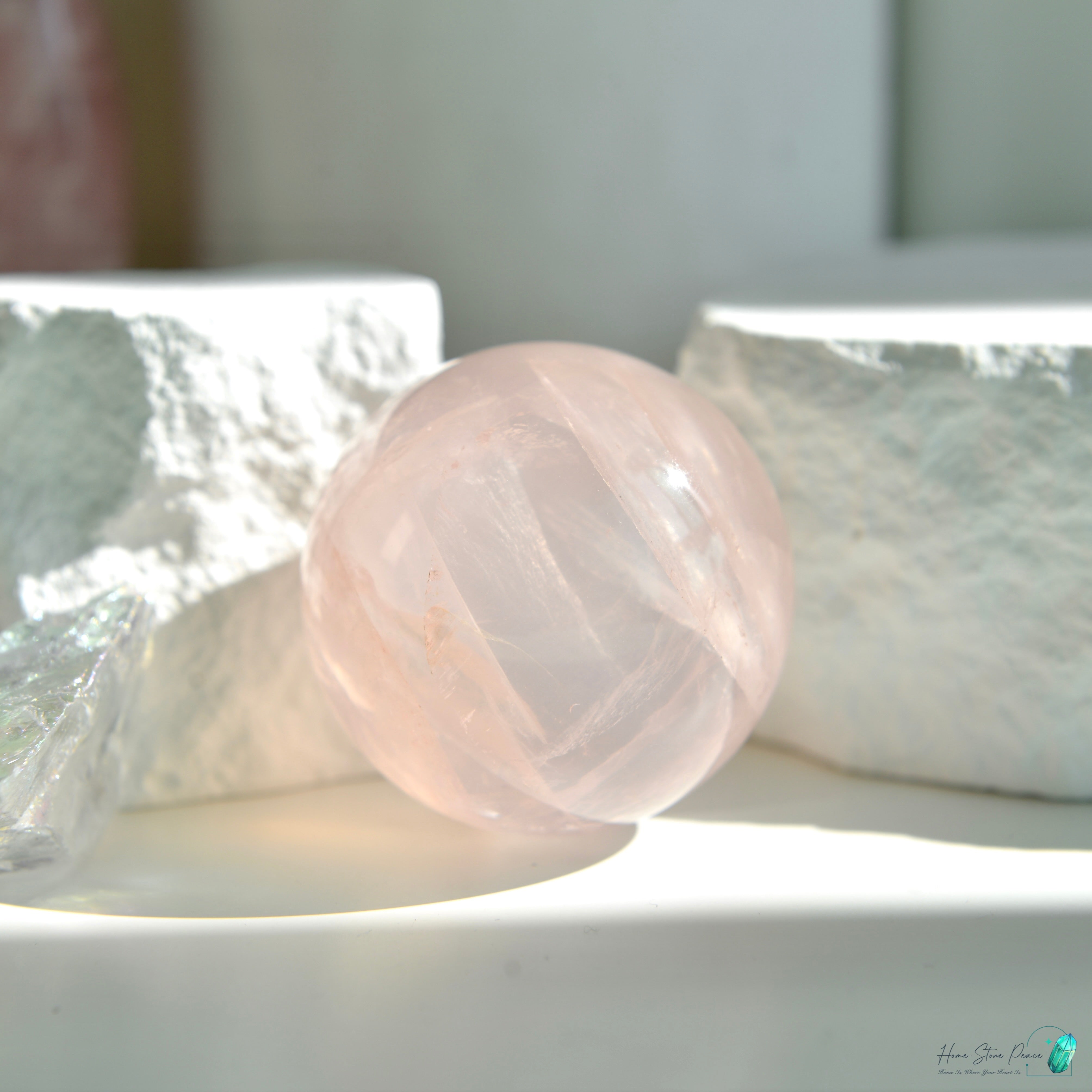 莫桑比克粉紅水晶球 Mozambique Rose Quartz Sphere