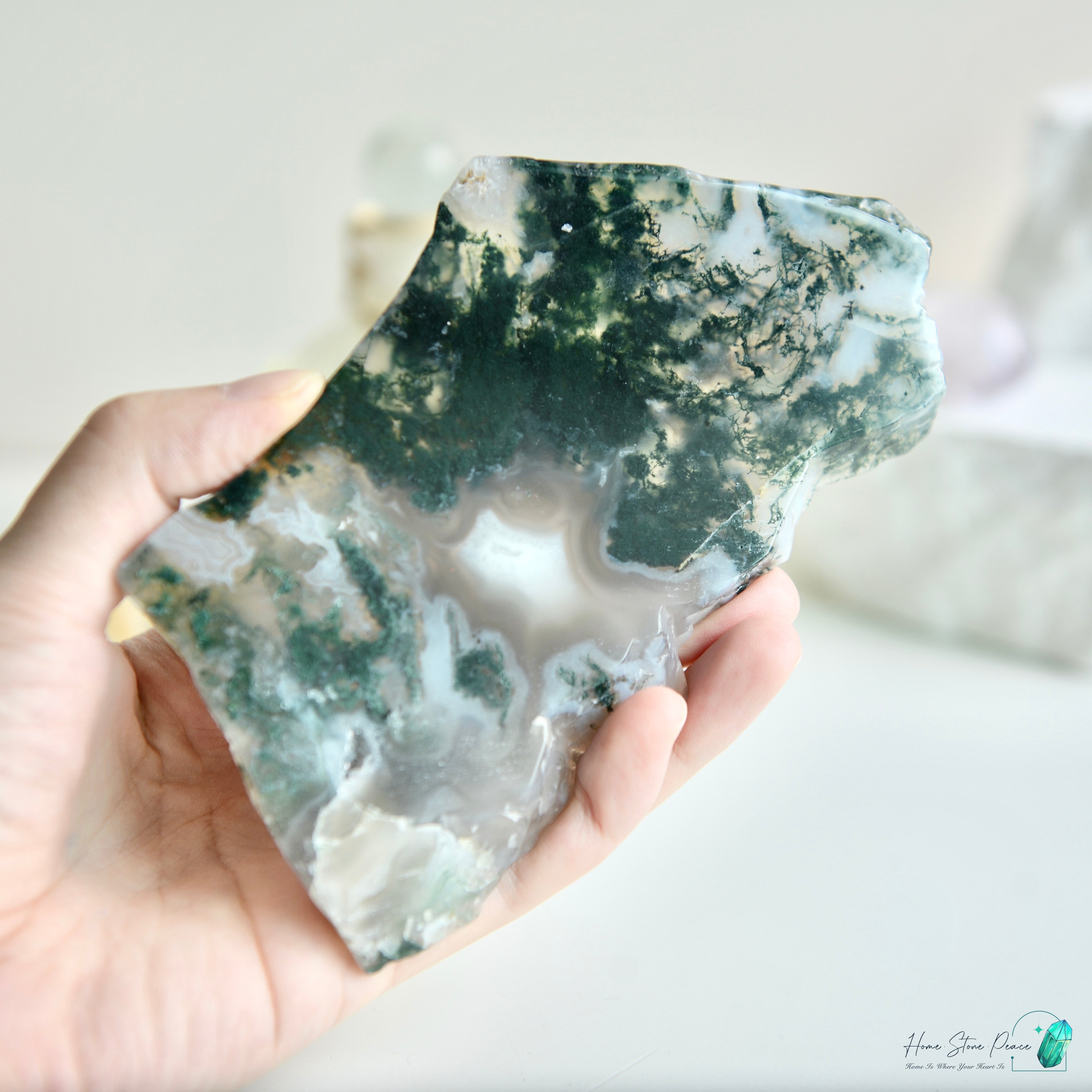 水草瑪瑙片 Moss Agate Slab