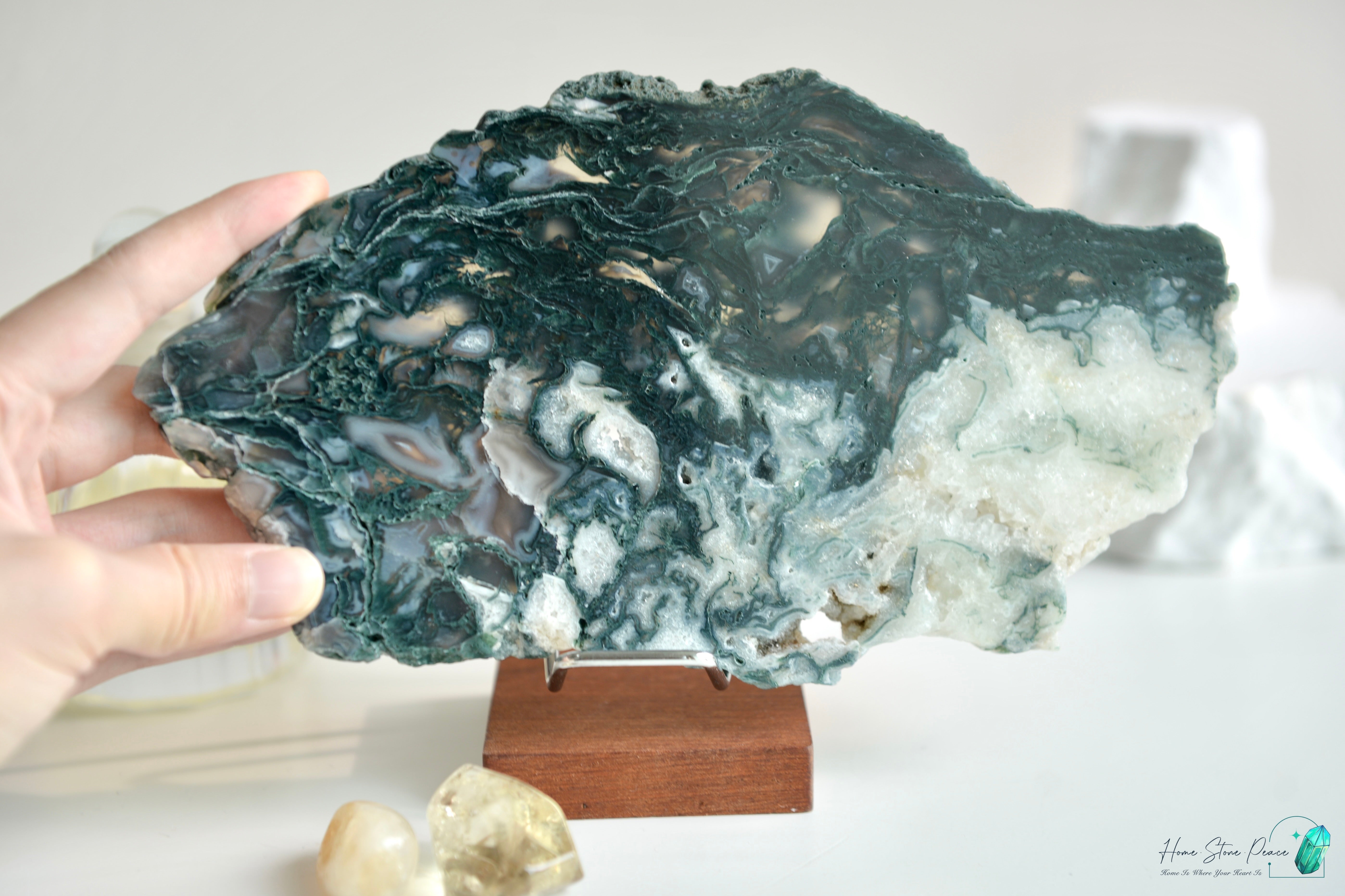 水草瑪瑙片 Moss Agate Slab