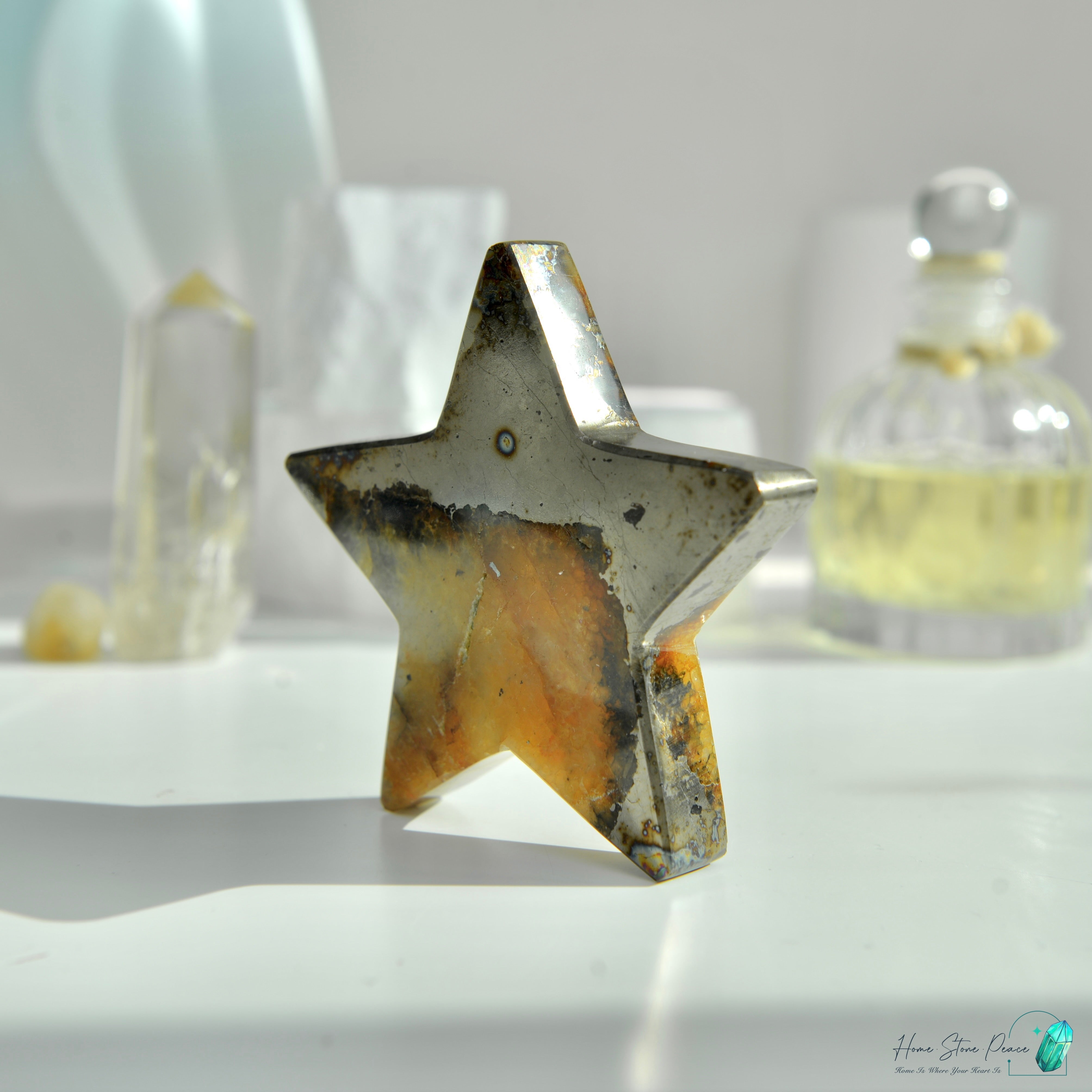黃鐵礦黃膠花星星 Pyrite Golden Healer Star