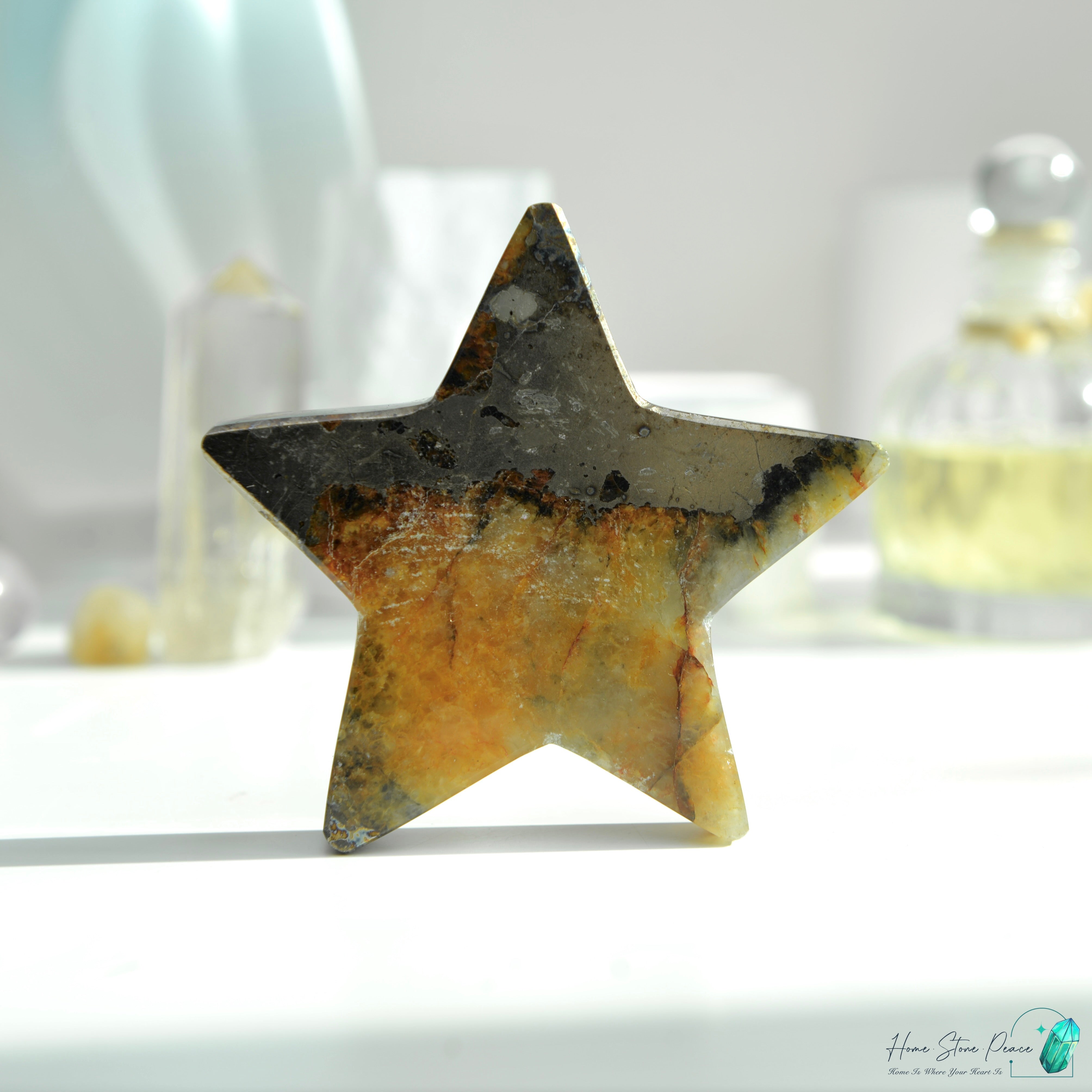 黃鐵礦黃膠花星星 Pyrite Golden Healer Star