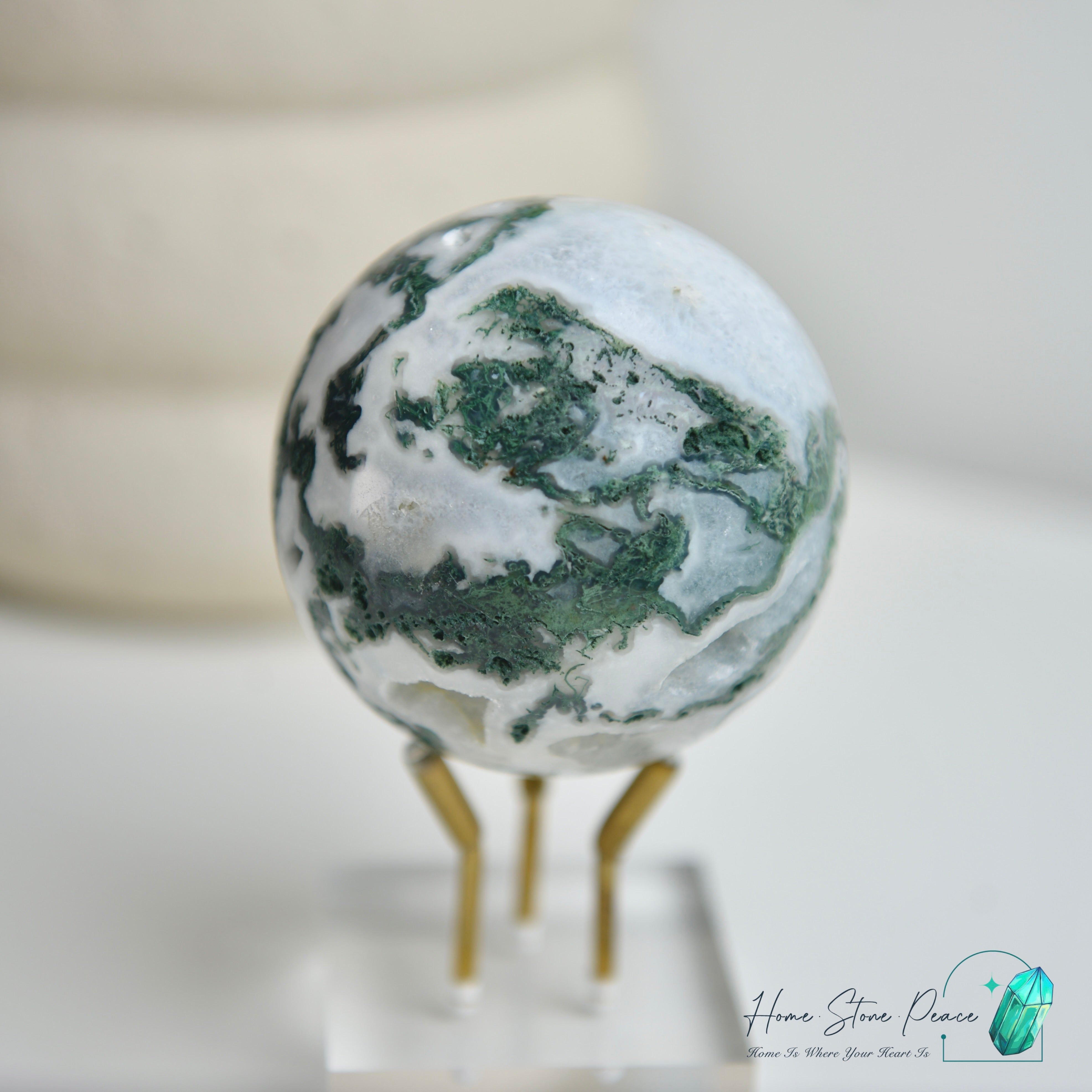 水草瑪瑙球 Moss Agate Sphere