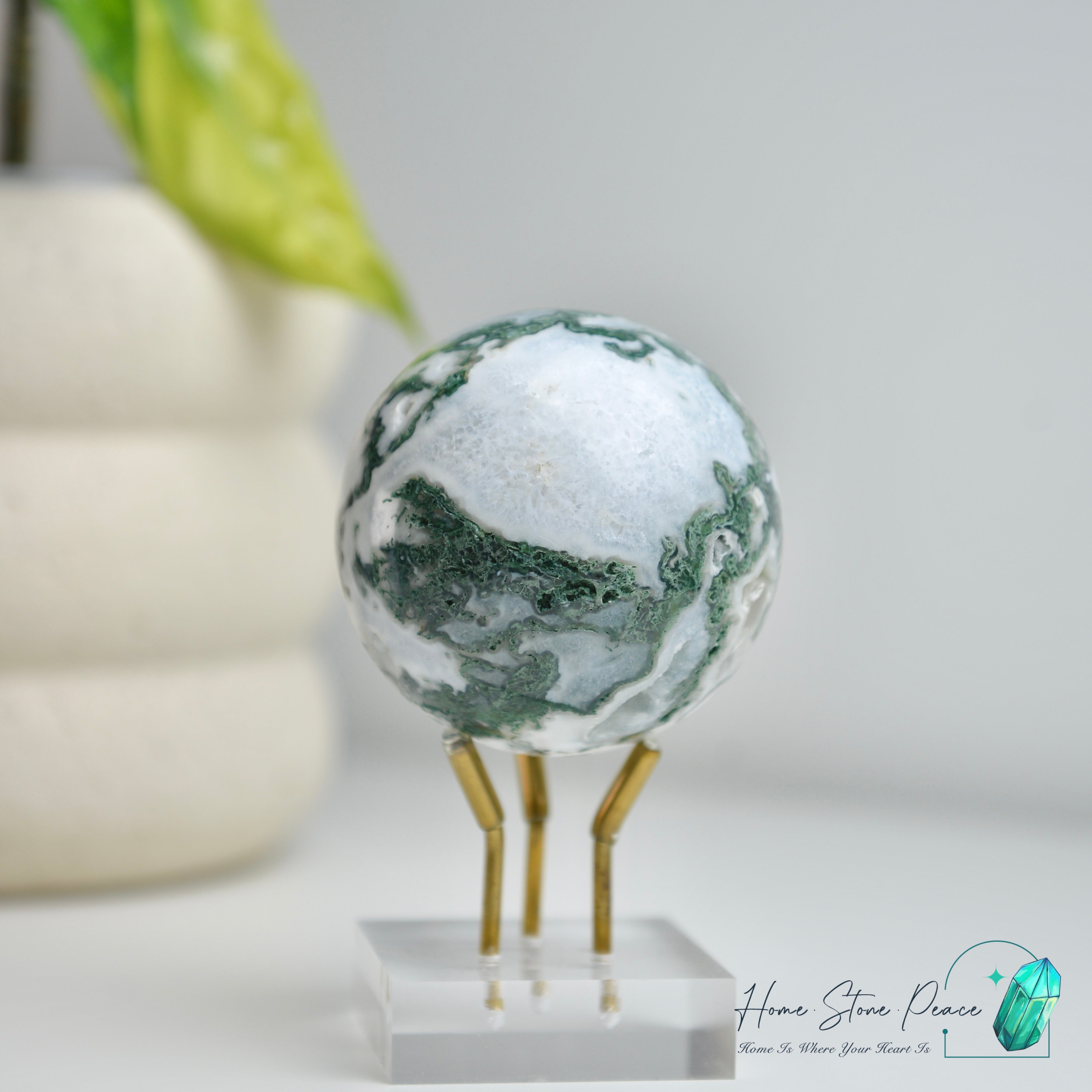 水草瑪瑙球 Moss Agate Sphere