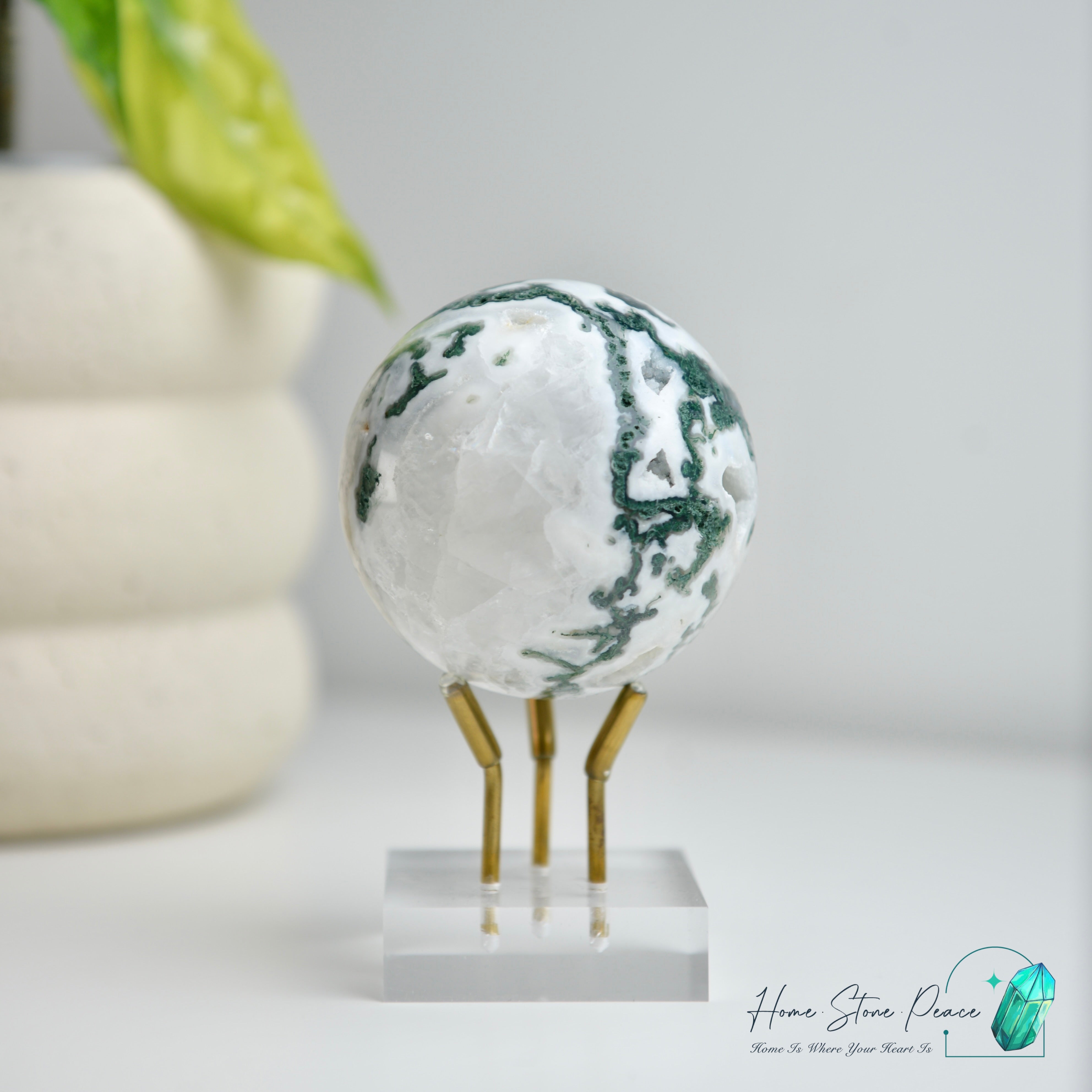 水草瑪瑙球 Moss Agate Sphere