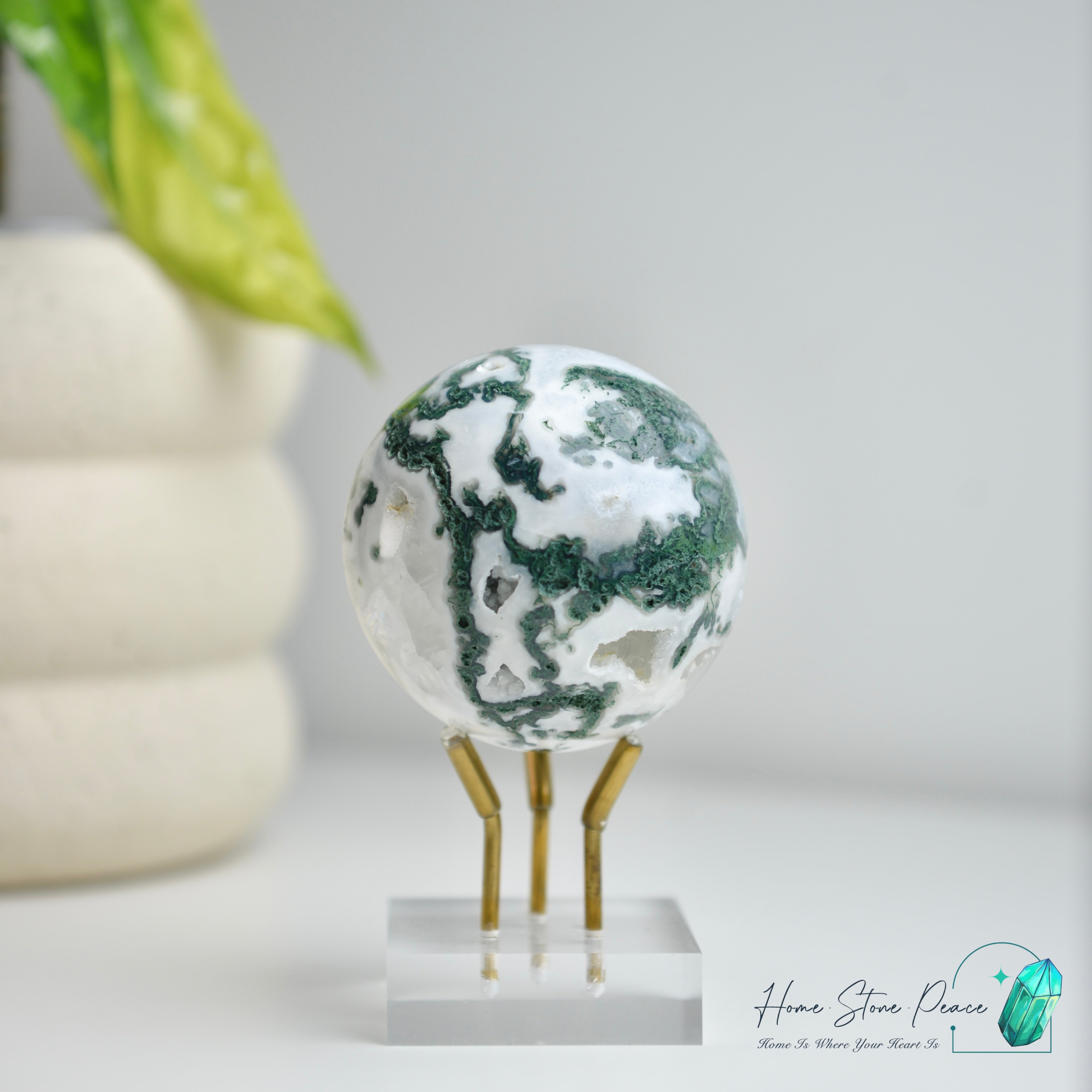 水草瑪瑙球 Moss Agate Sphere