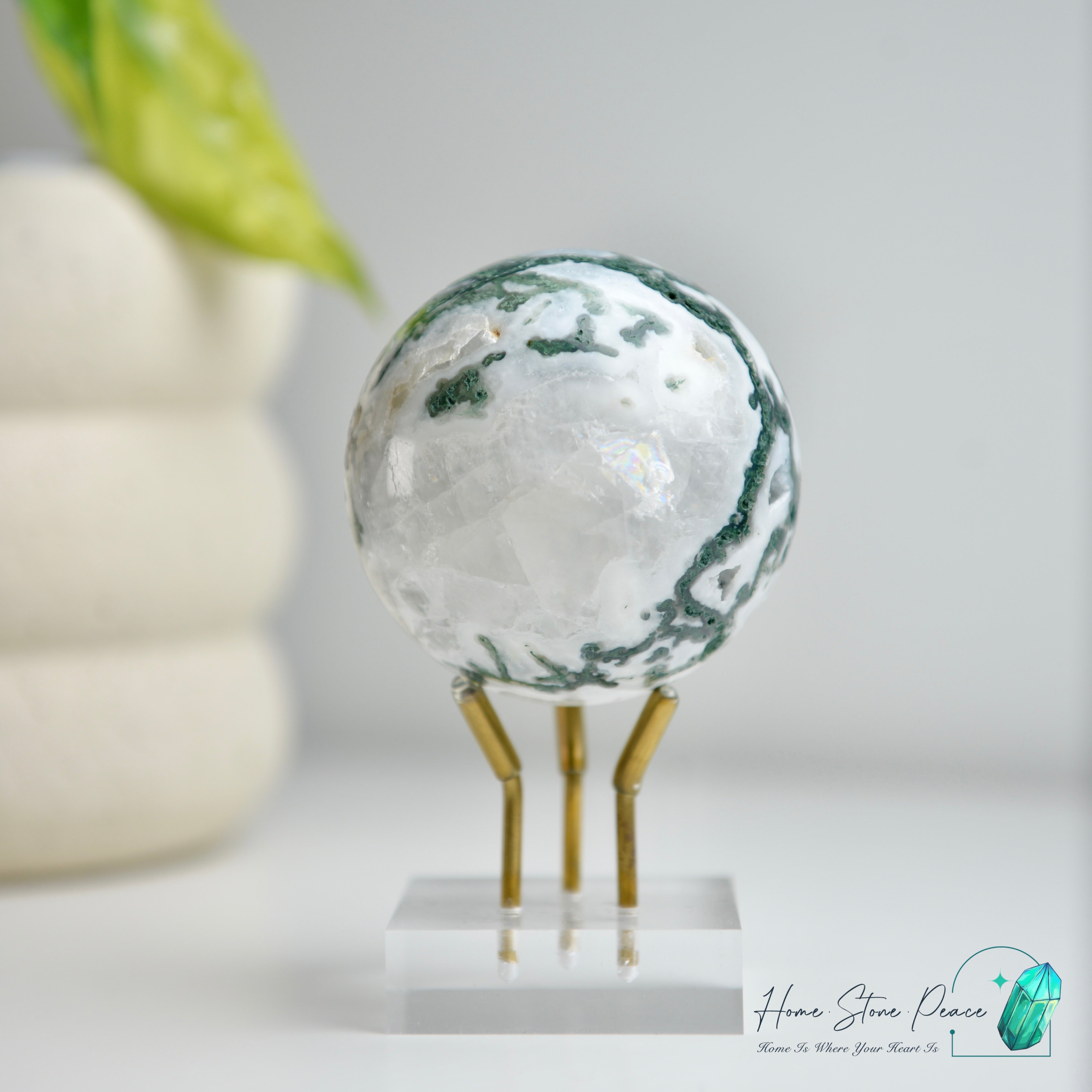 水草瑪瑙球 Moss Agate Sphere