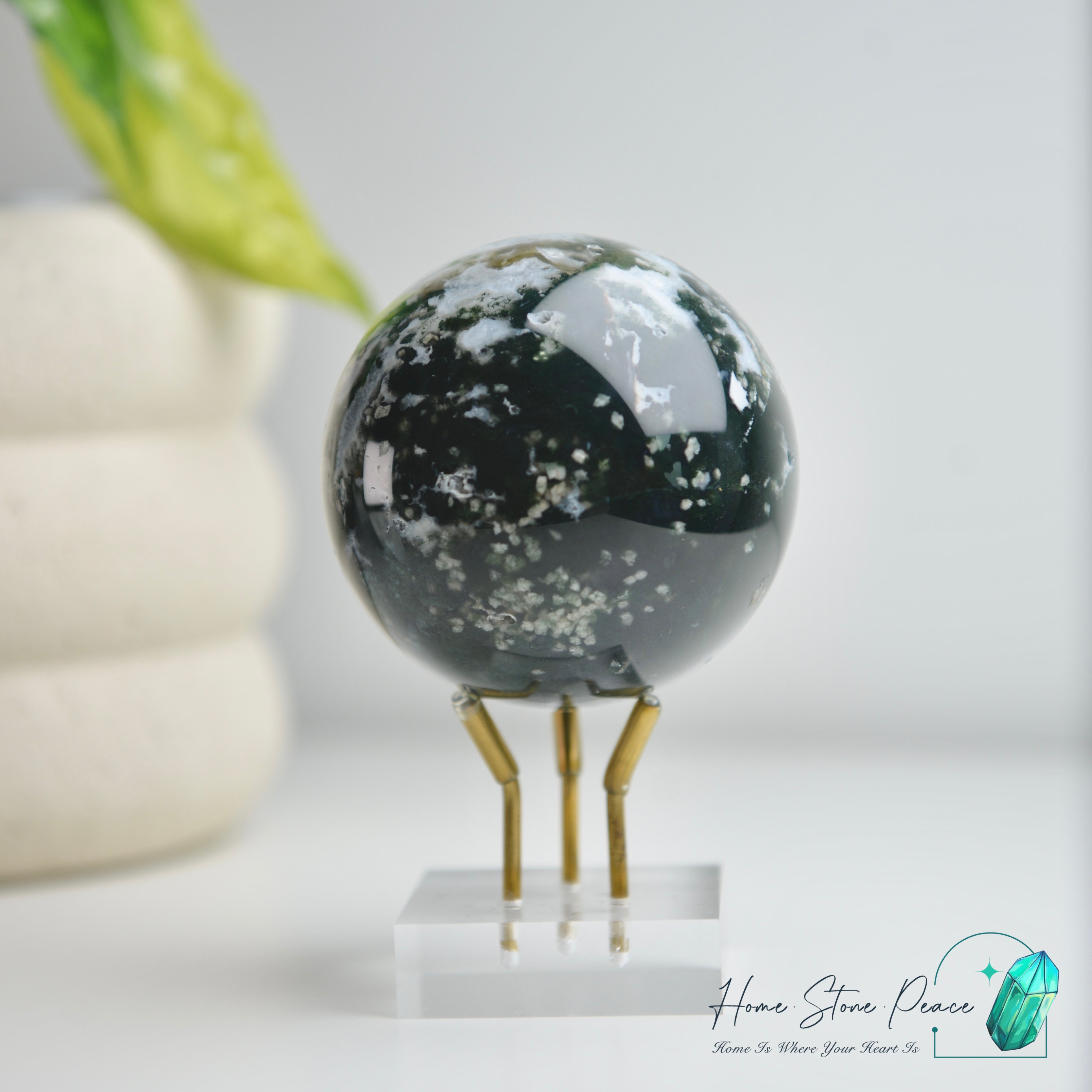 水草瑪瑙球 Moss Agate Sphere