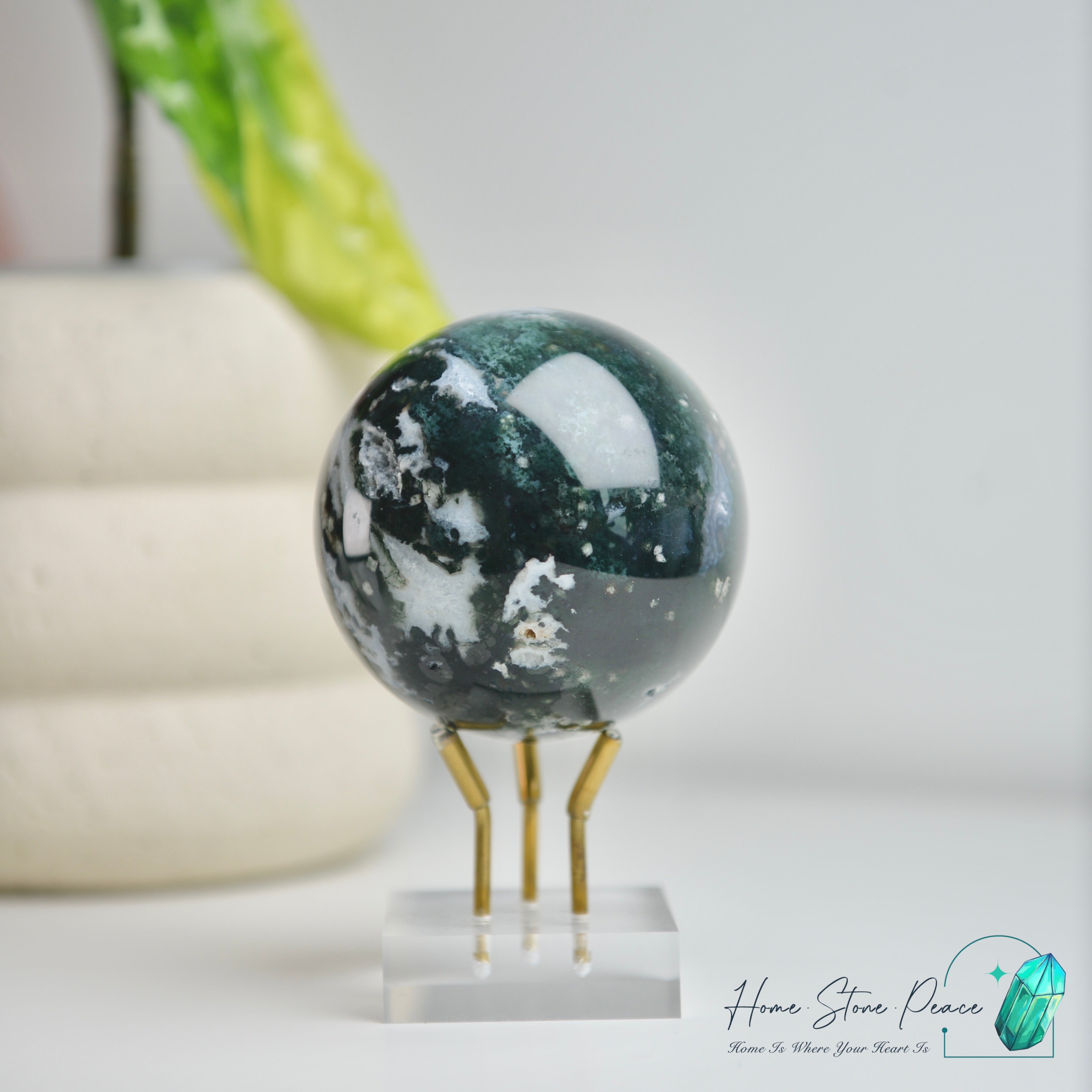 水草瑪瑙球 Moss Agate Sphere