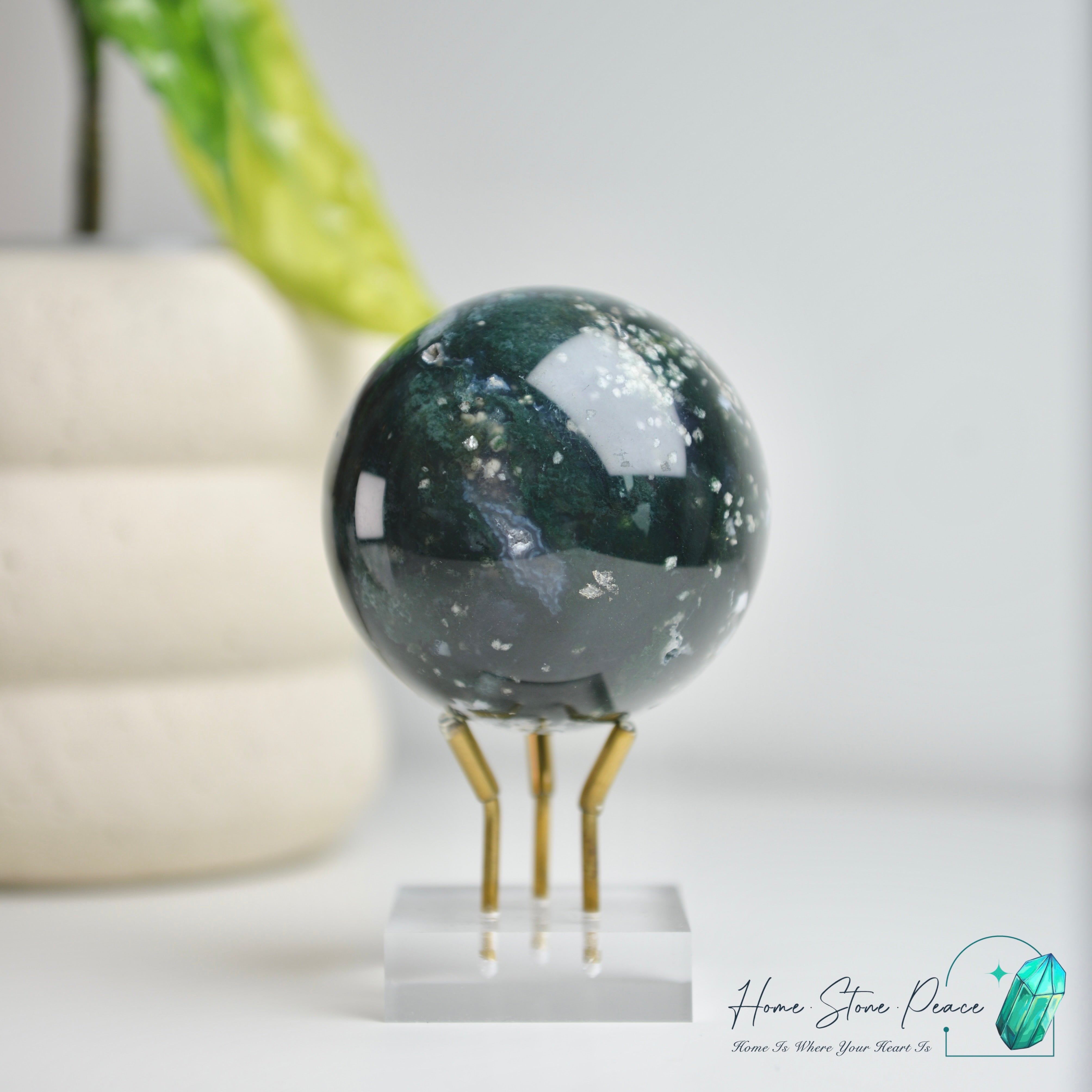 水草瑪瑙球 Moss Agate Sphere