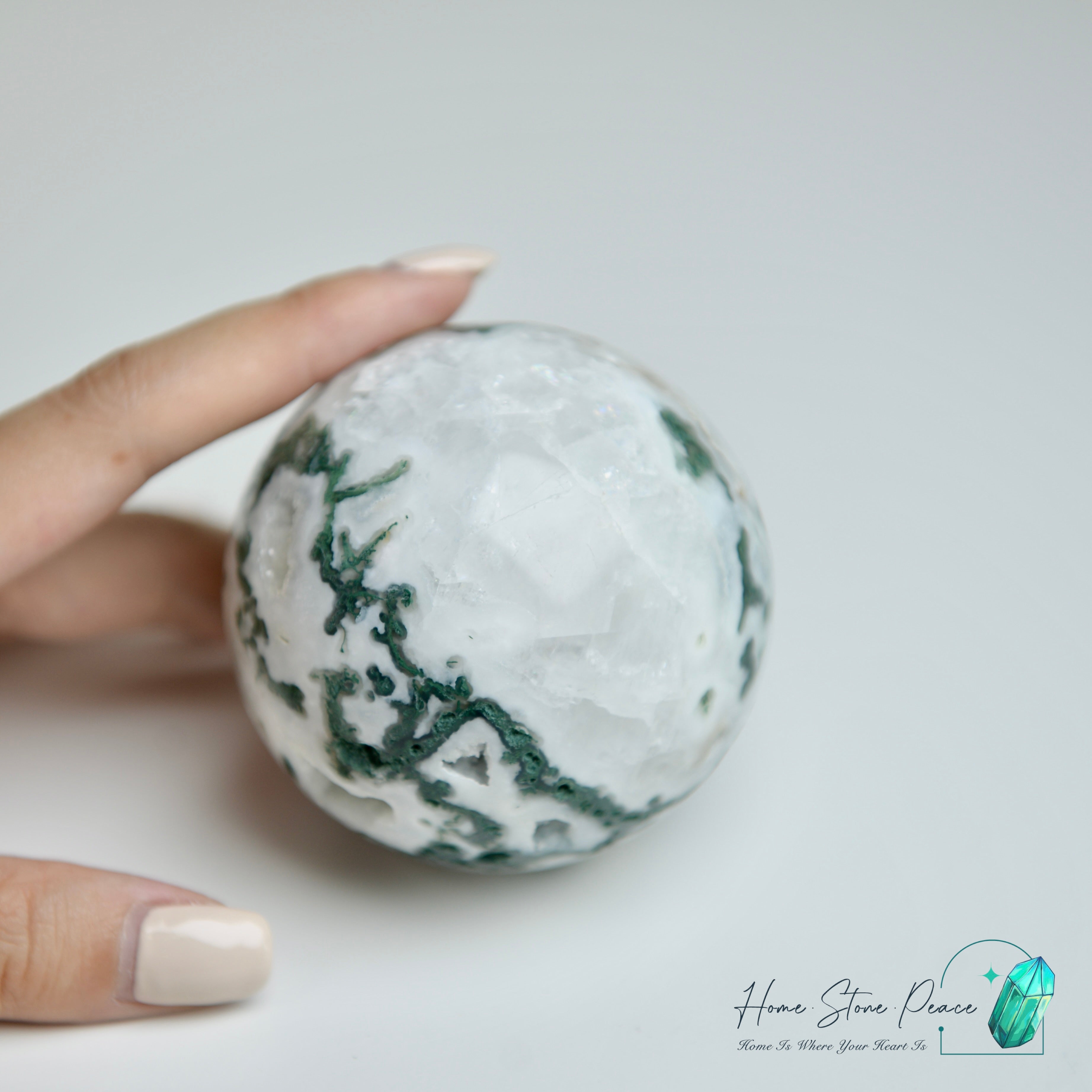 水草瑪瑙球 Moss Agate Sphere