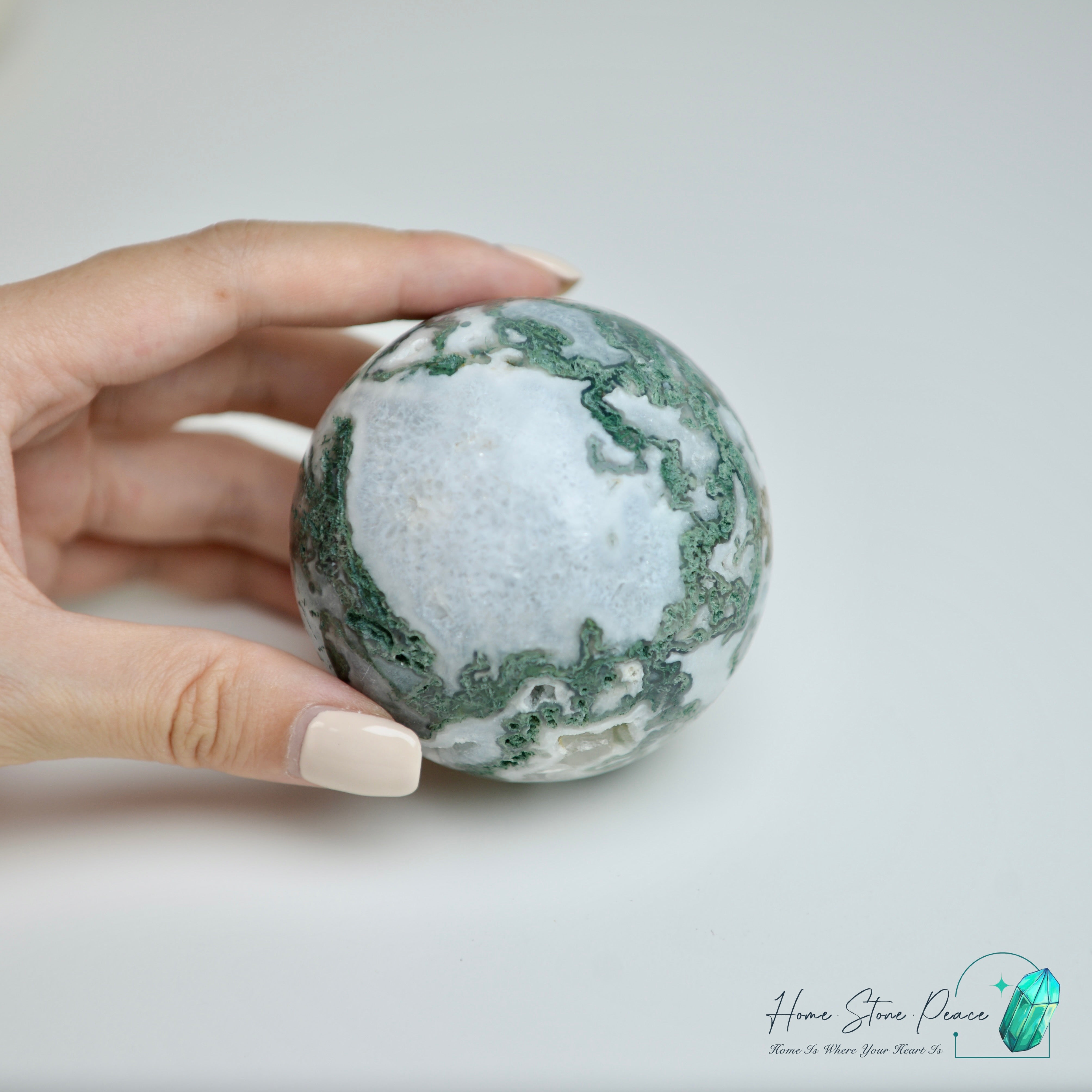 水草瑪瑙球 Moss Agate Sphere