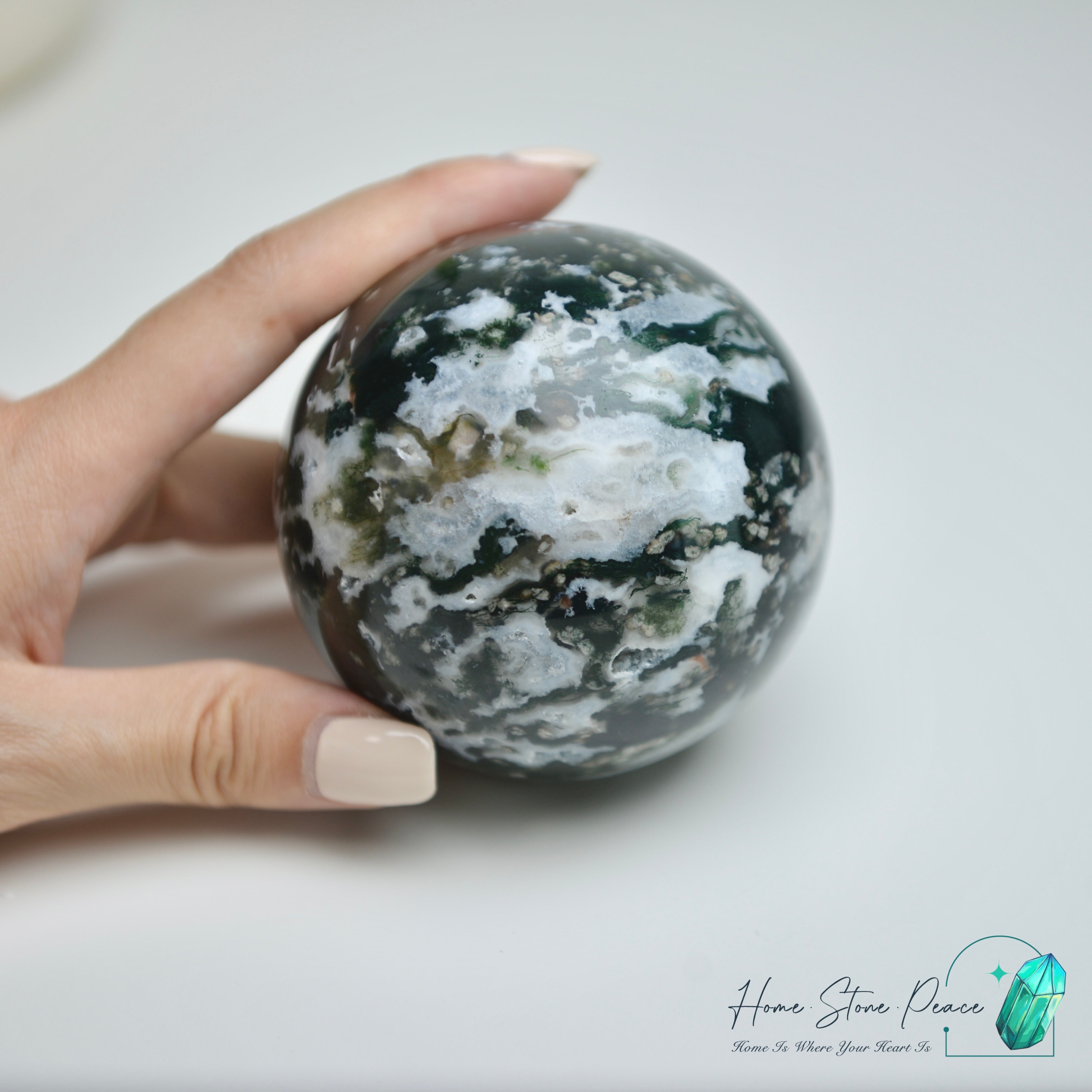 Moss Agate Sphere 水草瑪瑙球