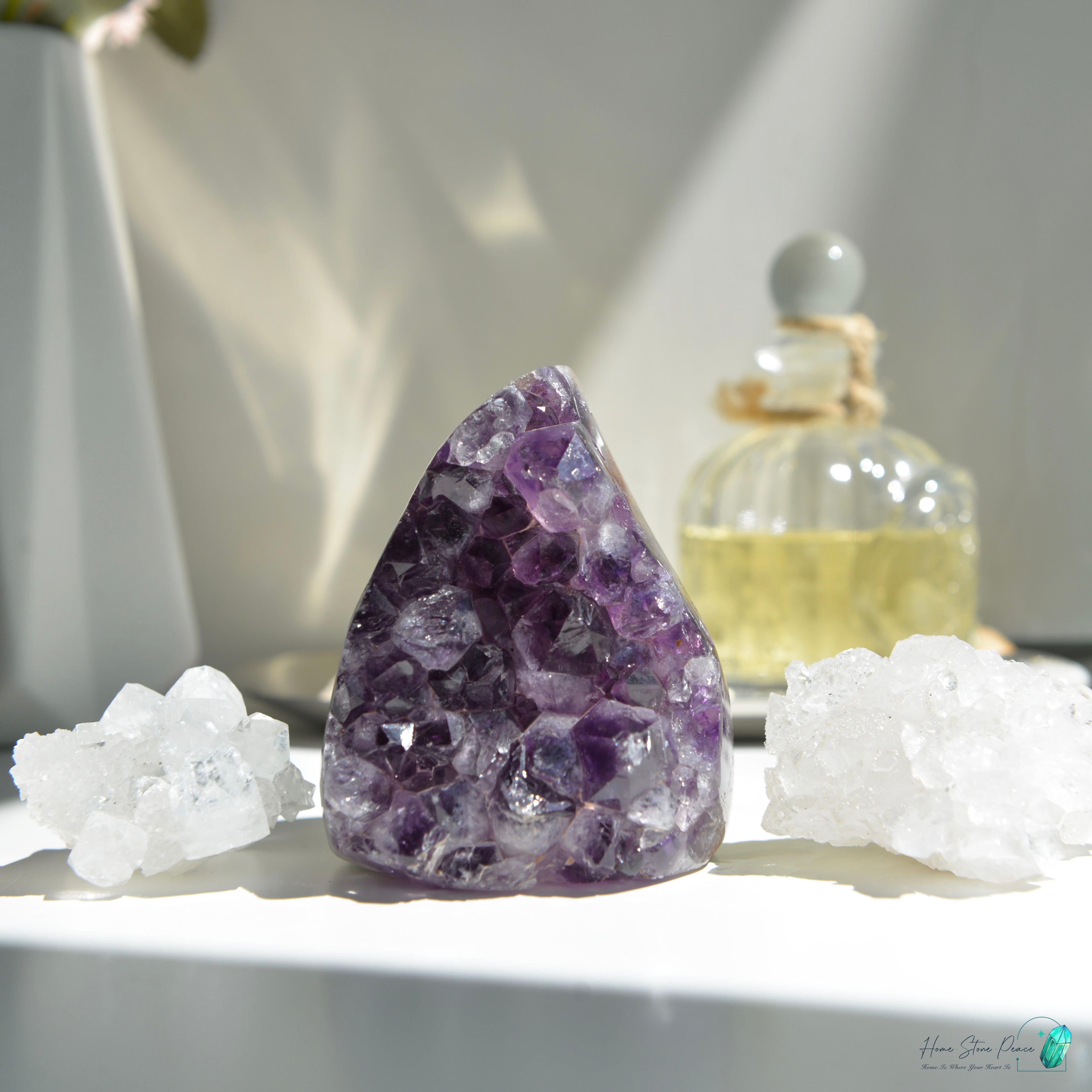 貝殼紋碧玉紫水晶火焰 Amethyst Flame with Jasper
