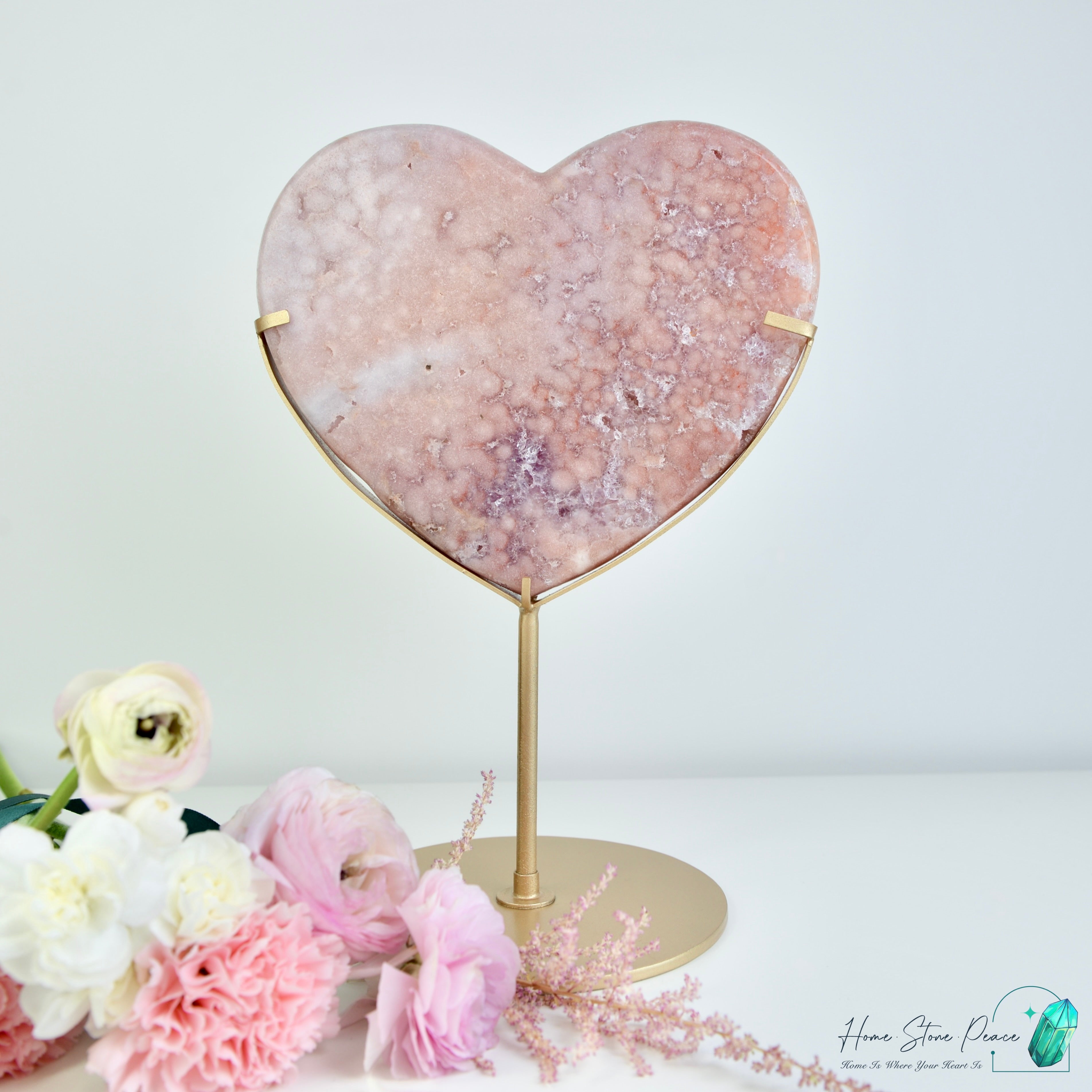 Large Pink Amethyst Heart 大粉紅紫水晶心