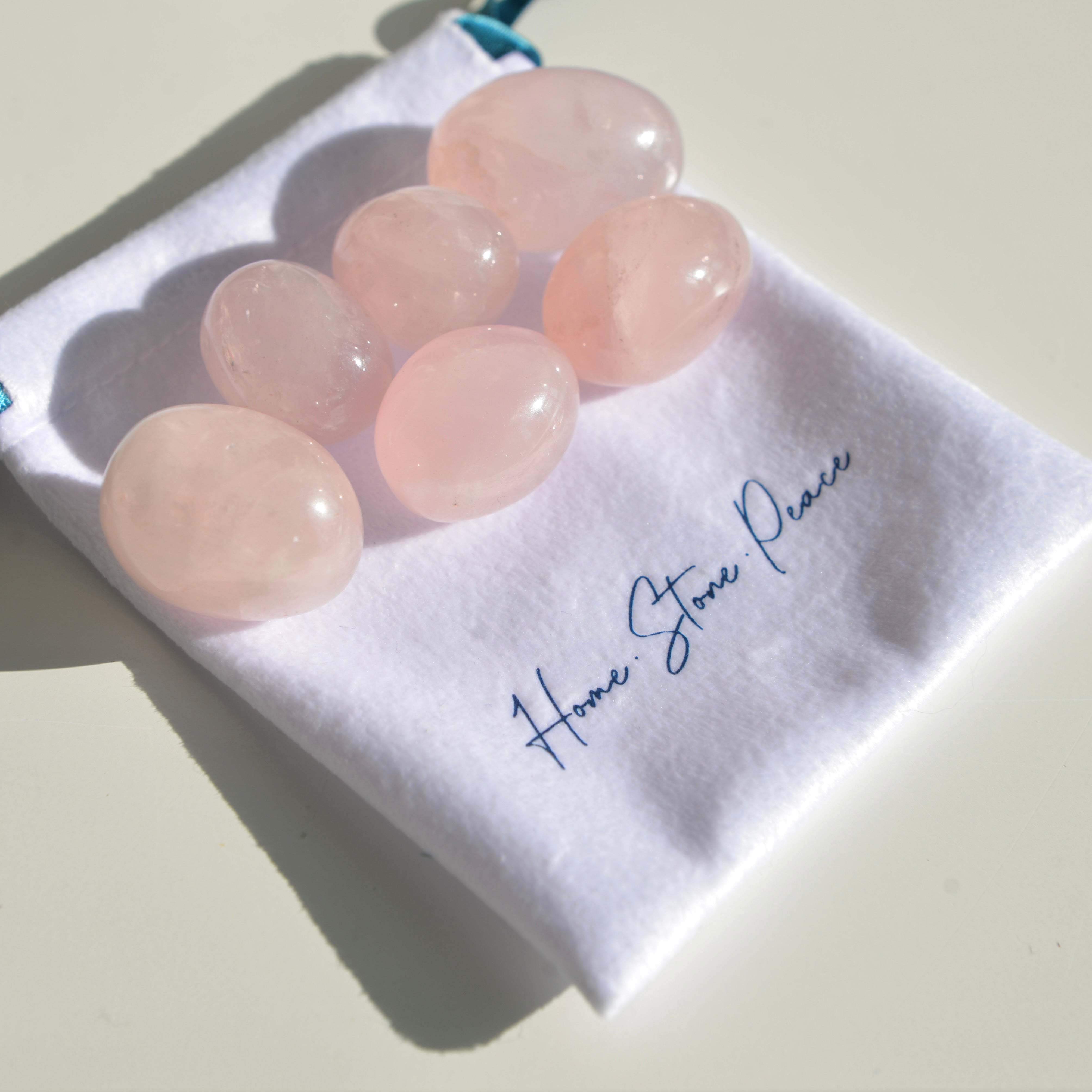 粉紅水晶六粒小袋 Rose Quartz Tumbles 6 Pieces Set