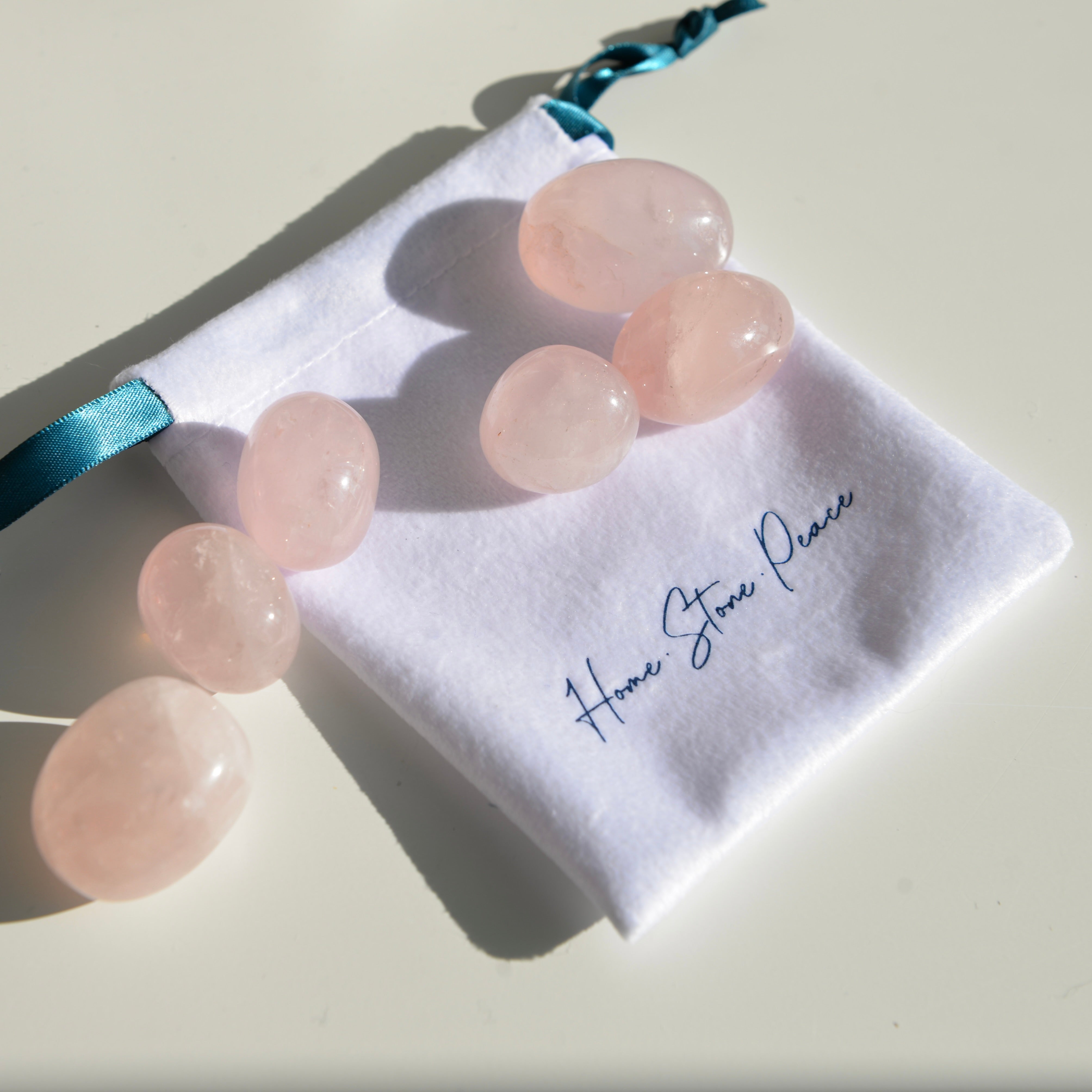 粉紅水晶六粒小袋 Rose Quartz Tumbles 6 Pieces Set