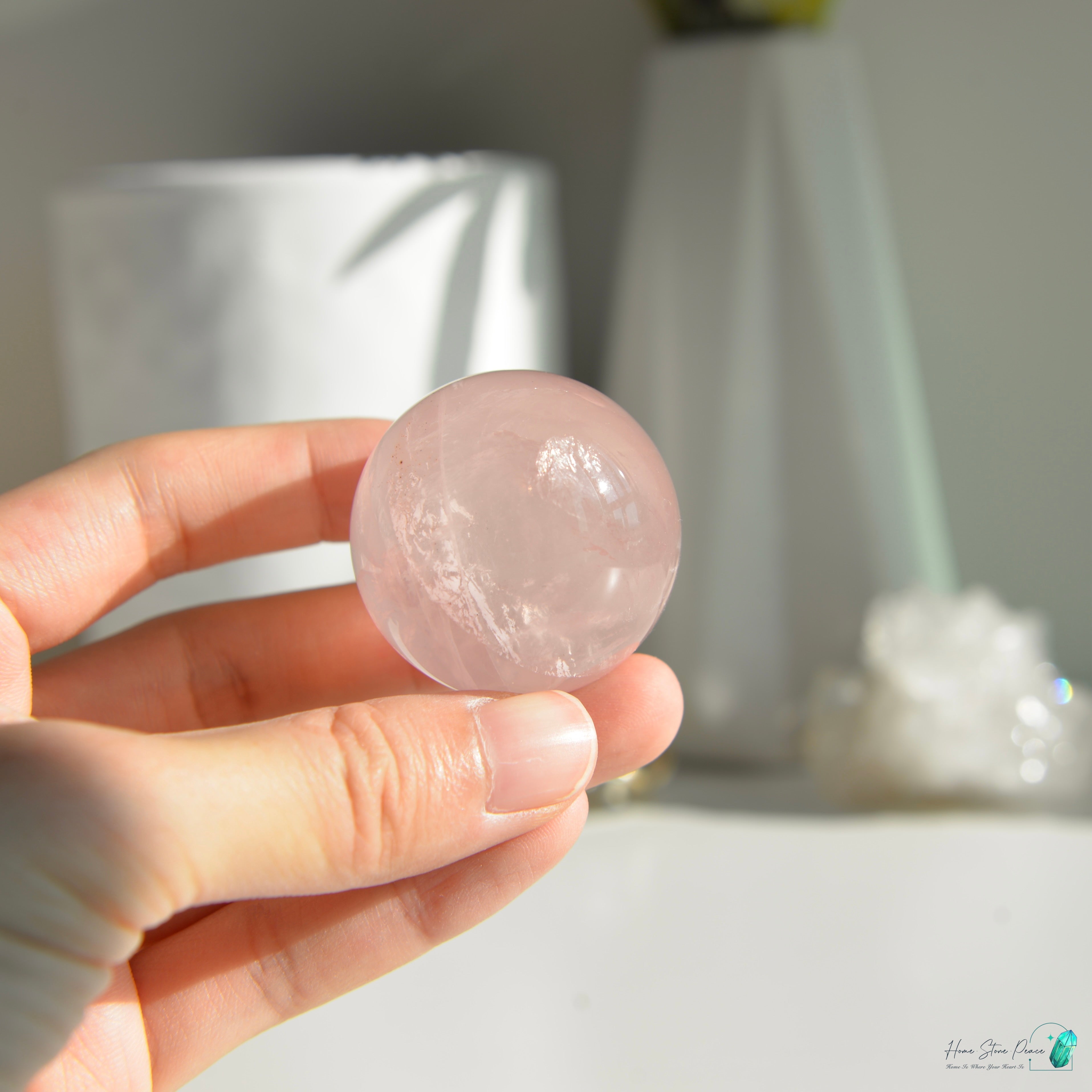 莫桑比克粉紅水晶球 Mozambique Rose Quartz Sphere