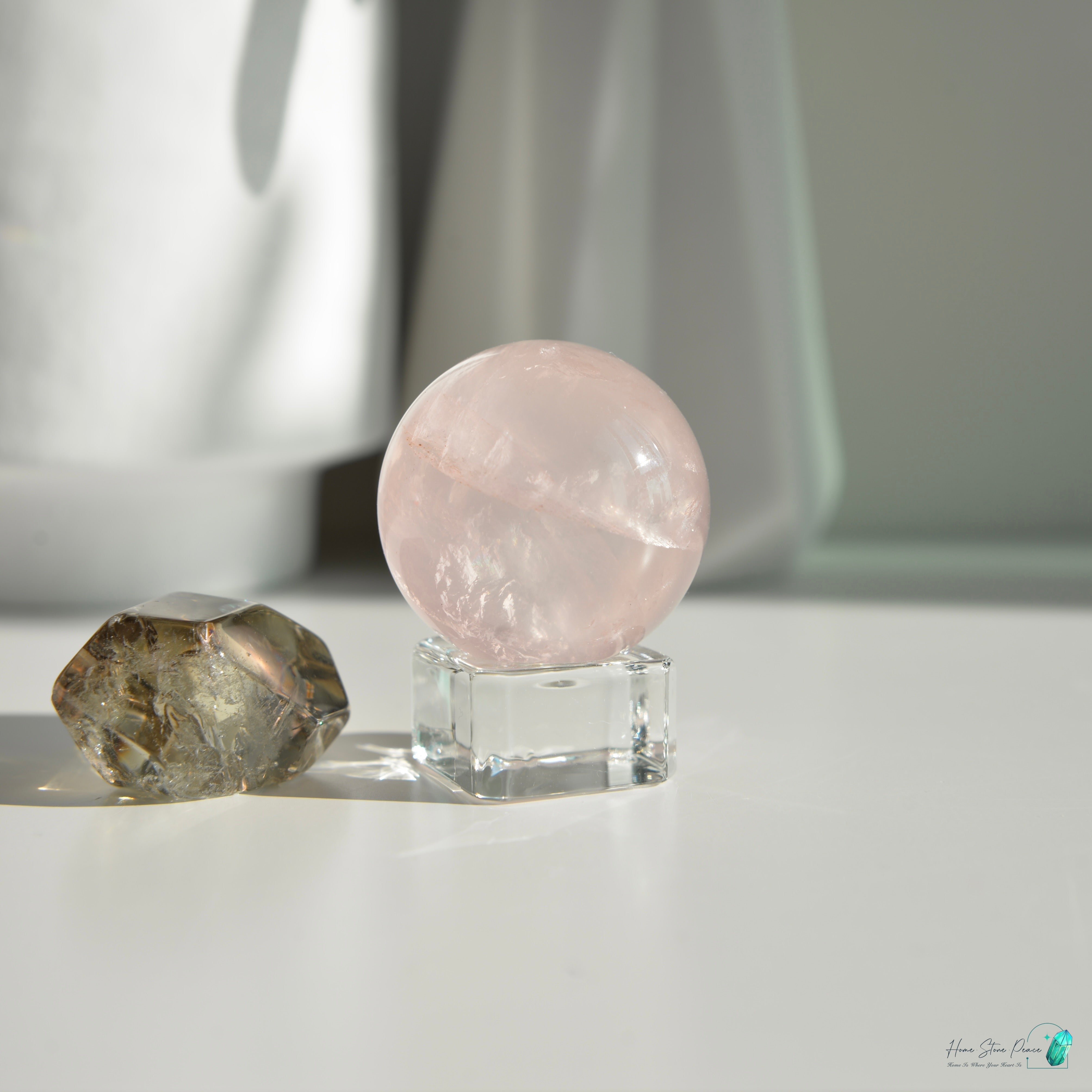莫桑比克粉紅水晶球 Mozambique Rose Quartz Sphere
