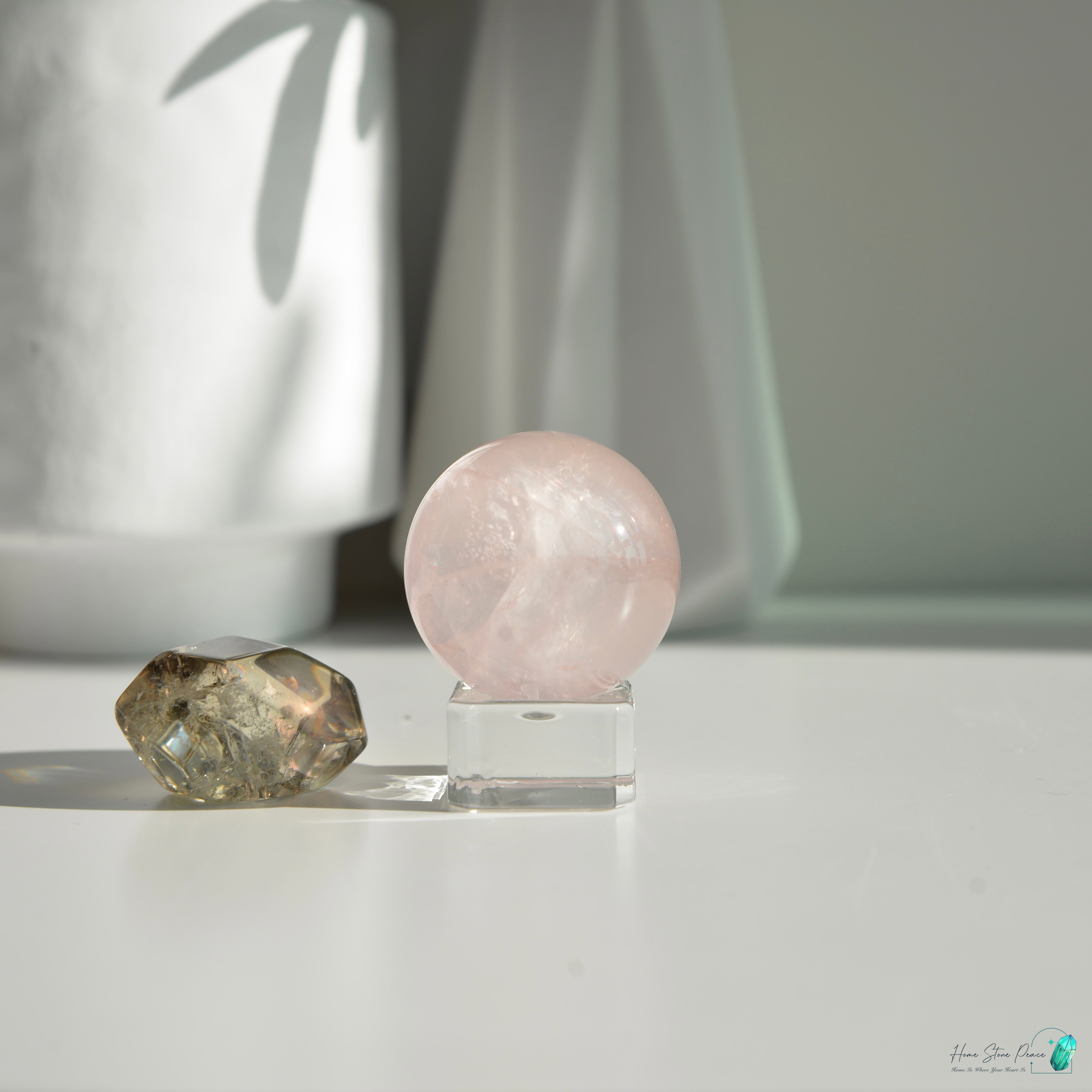 莫桑比克粉紅水晶球 Mozambique Rose Quartz Sphere