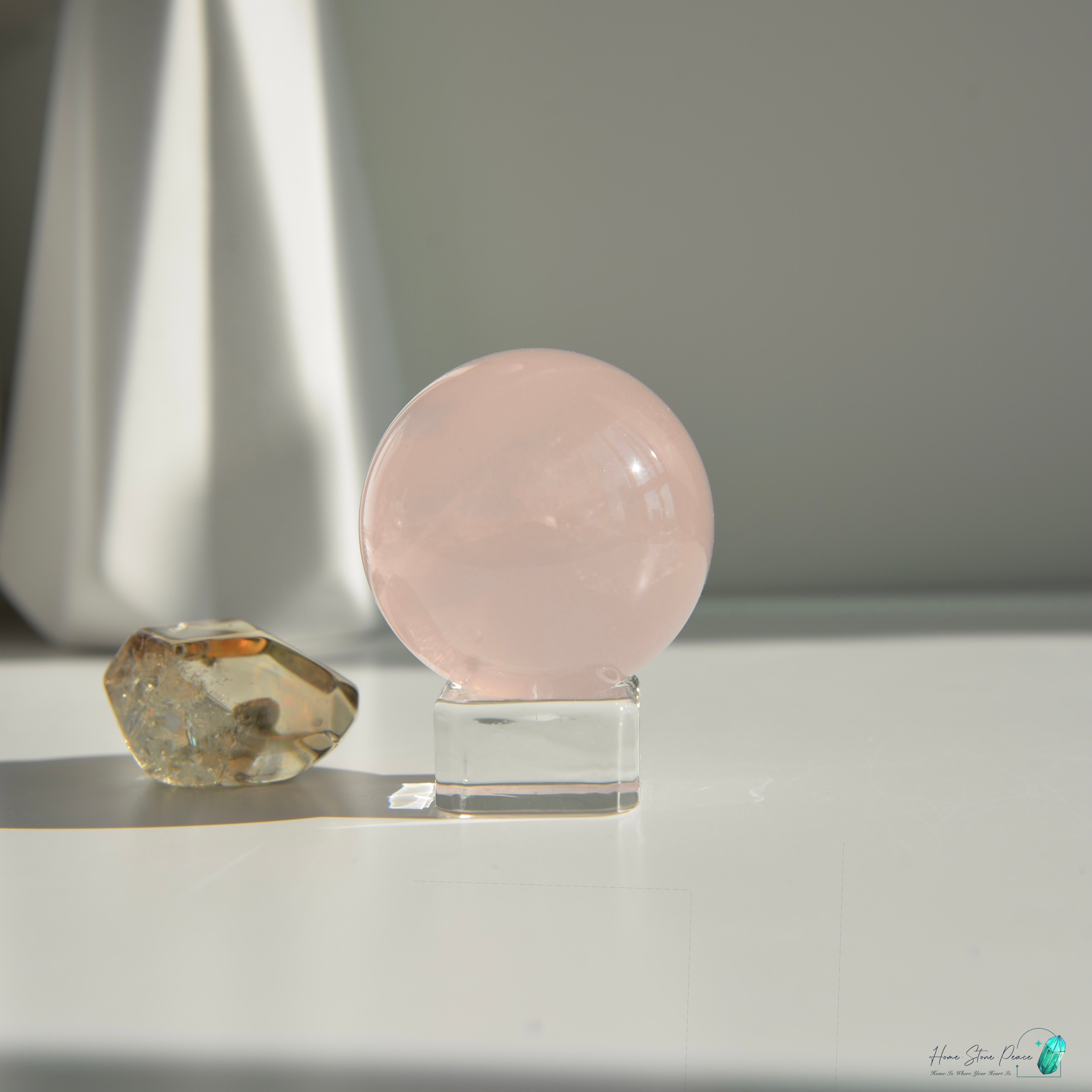 莫桑比克粉紅水晶球 Mozambique Rose Quartz Sphere