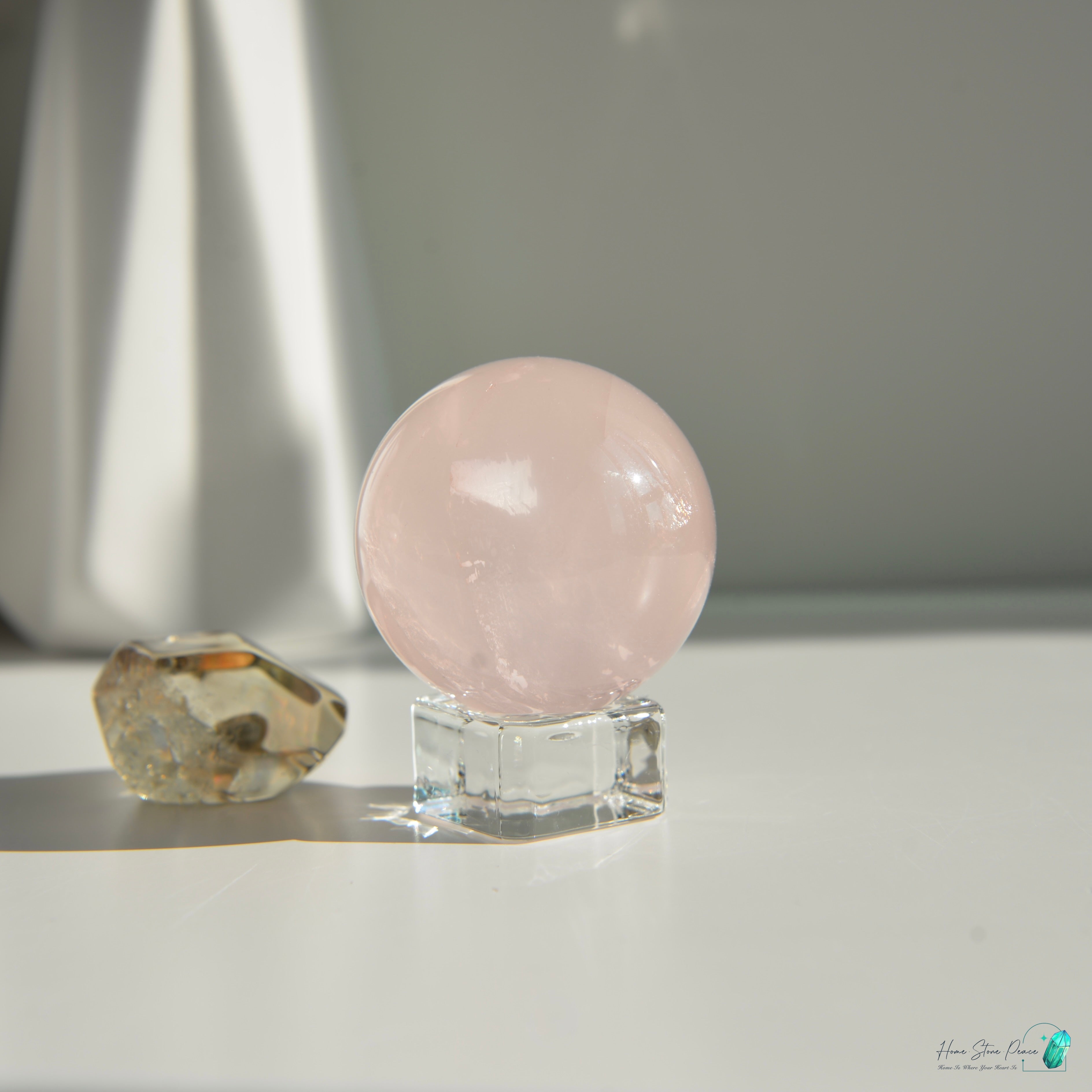 莫桑比克粉紅水晶球 Mozambique Rose Quartz Sphere