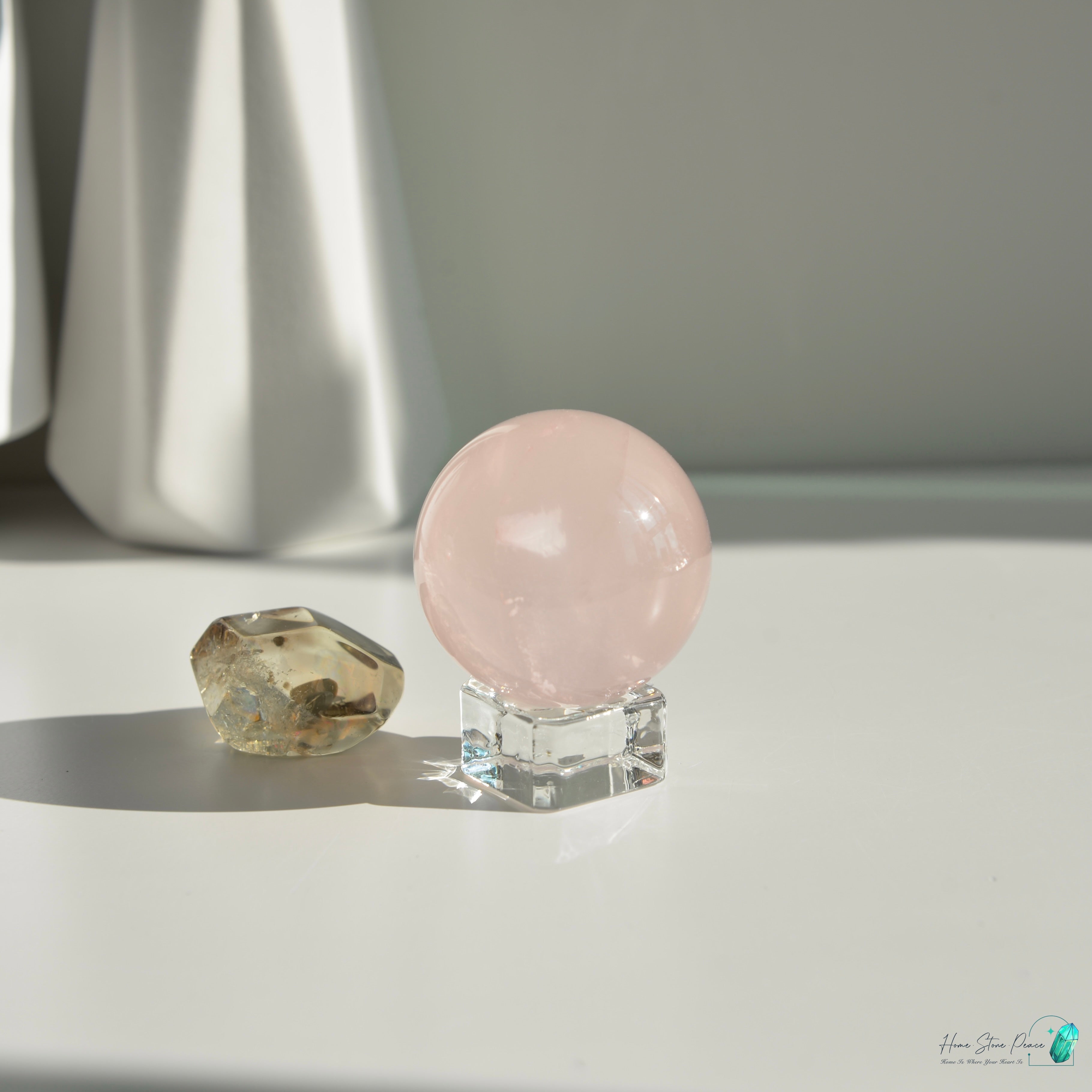 莫桑比克粉紅水晶球 Mozambique Rose Quartz Sphere