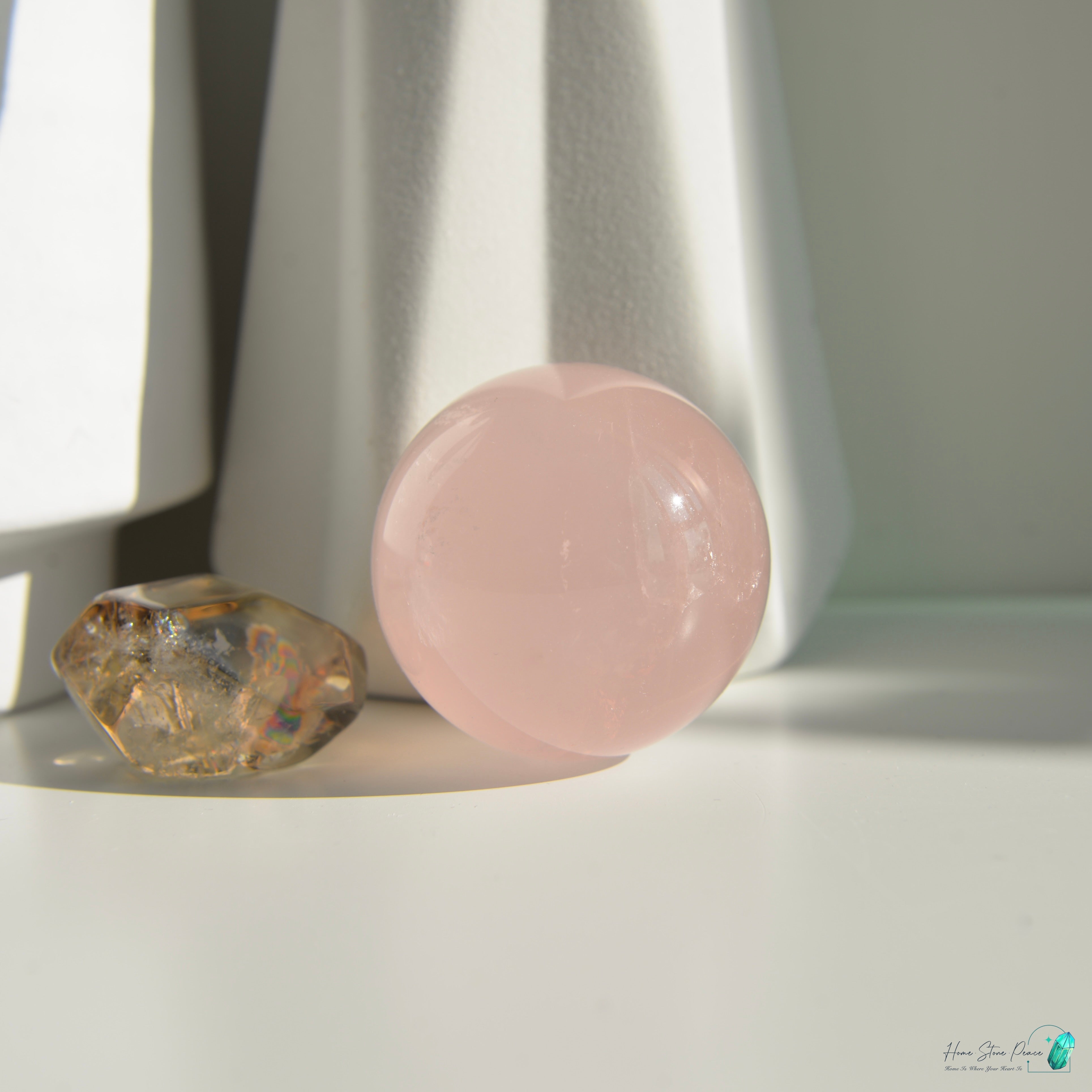 莫桑比克粉紅水晶球 Mozambique Rose Quartz Sphere