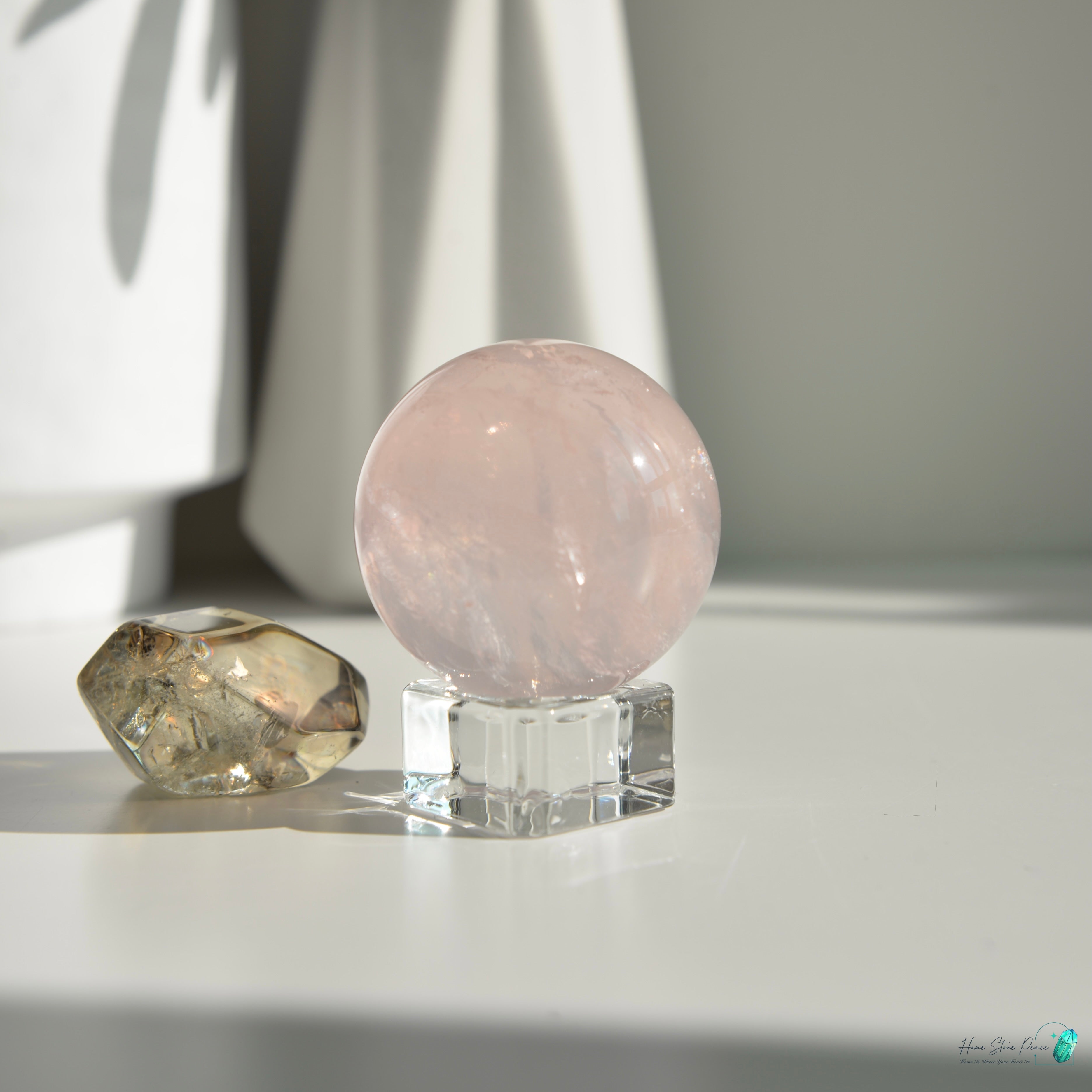 莫桑比克粉紅水晶球 Mozambique Rose Quartz Sphere