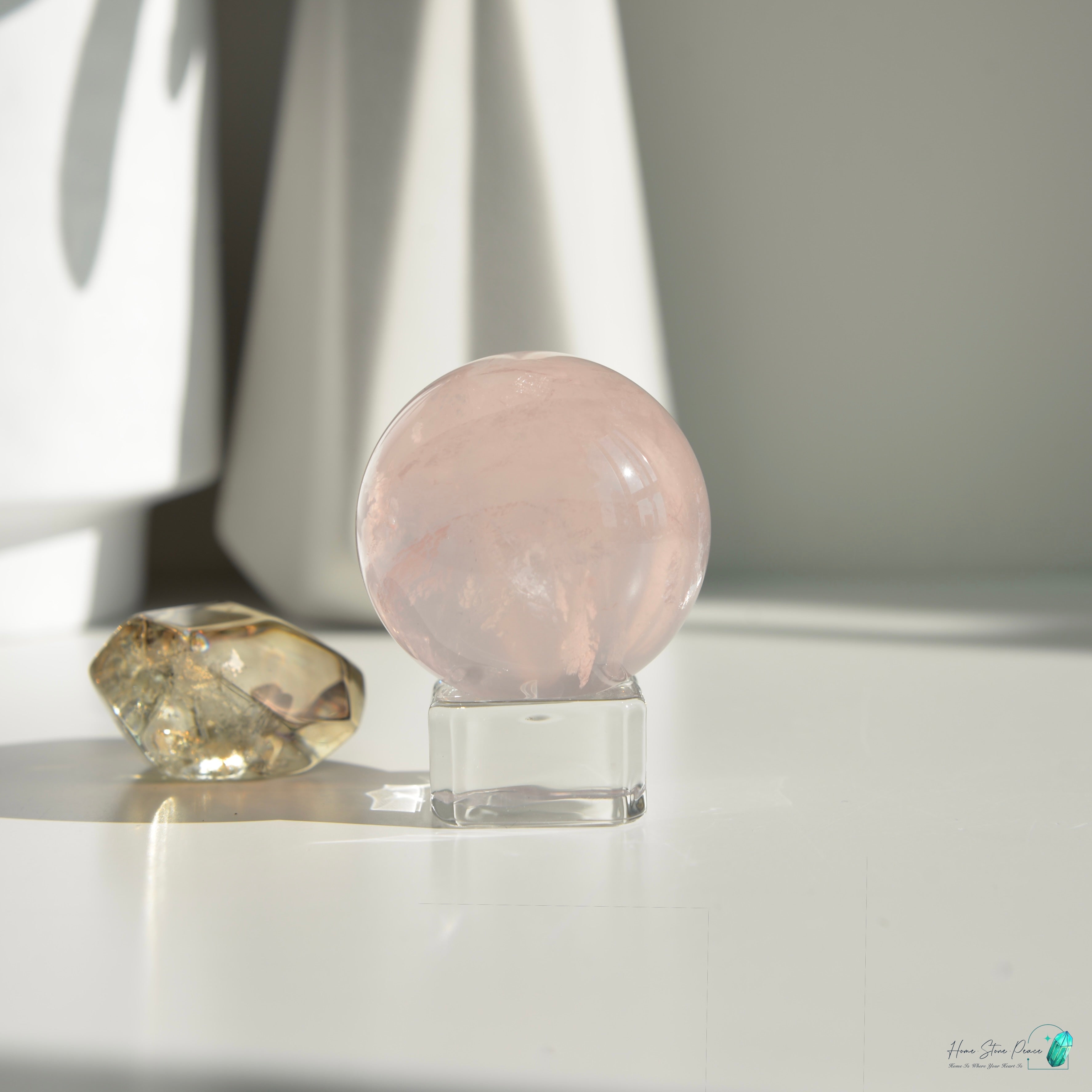 莫桑比克粉紅水晶球 Mozambique Rose Quartz Sphere