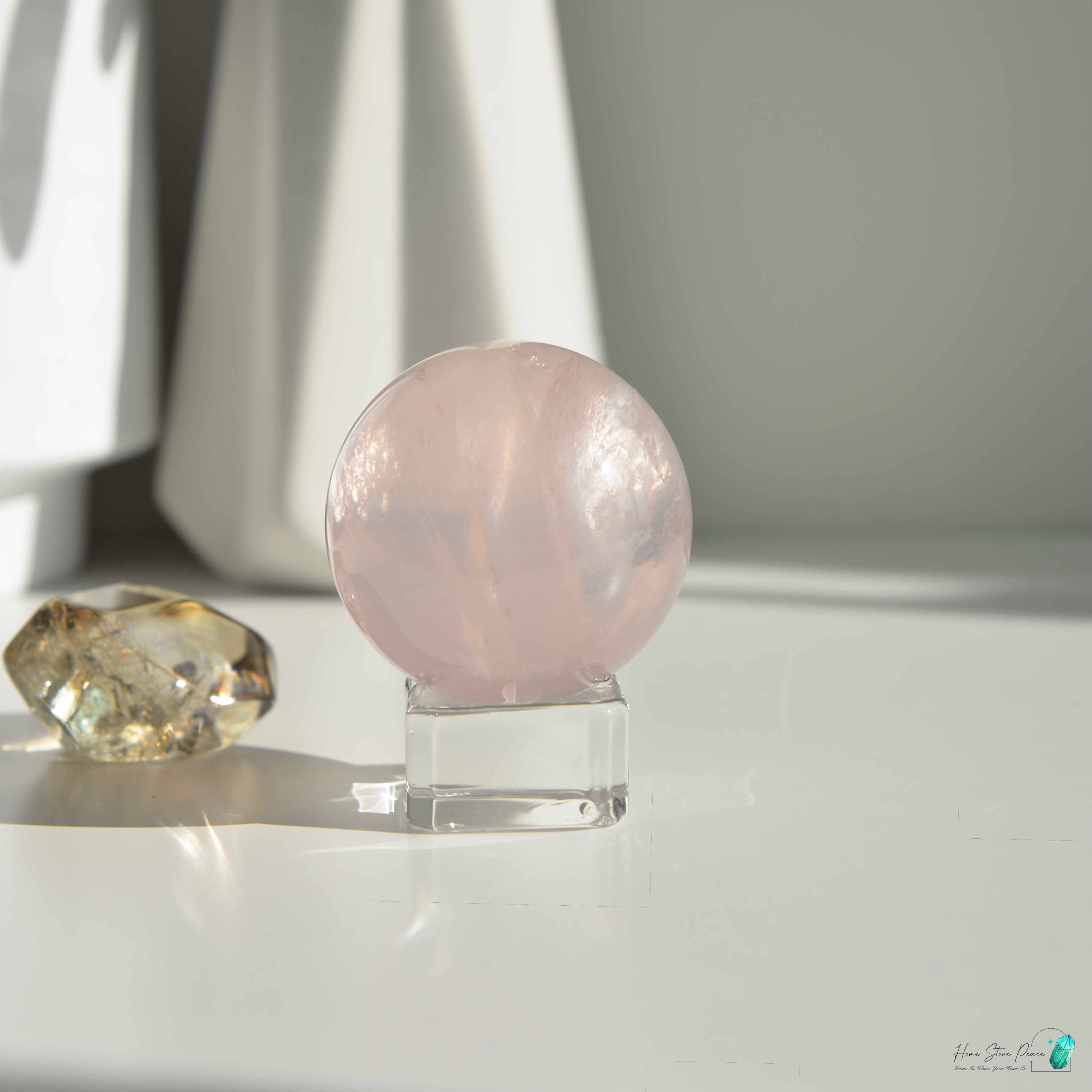 莫桑比克粉紅水晶球 Mozambique Rose Quartz Sphere