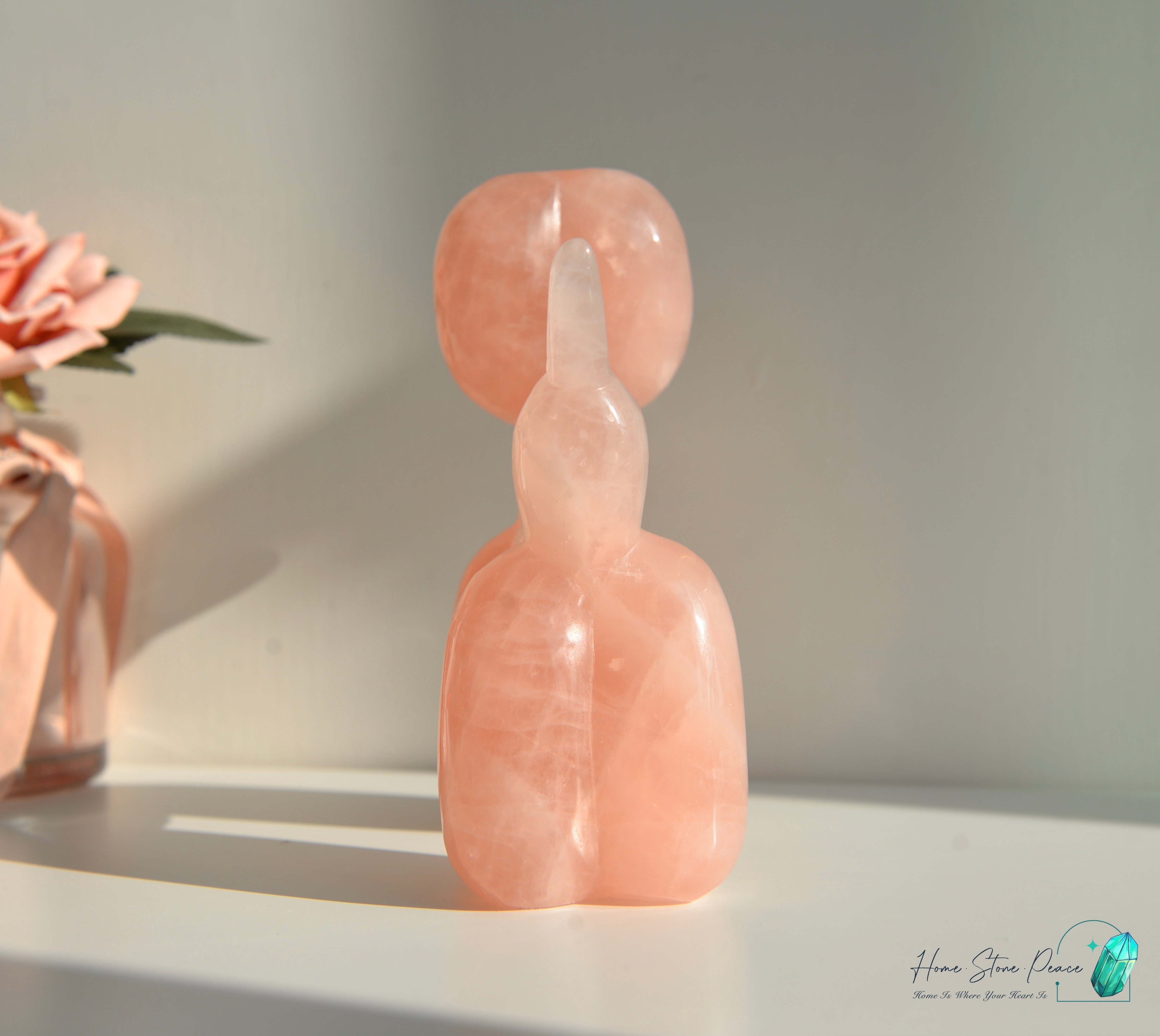 粉紅水晶氣球狗(大) Rose Quartz Balloon Dog (Large)