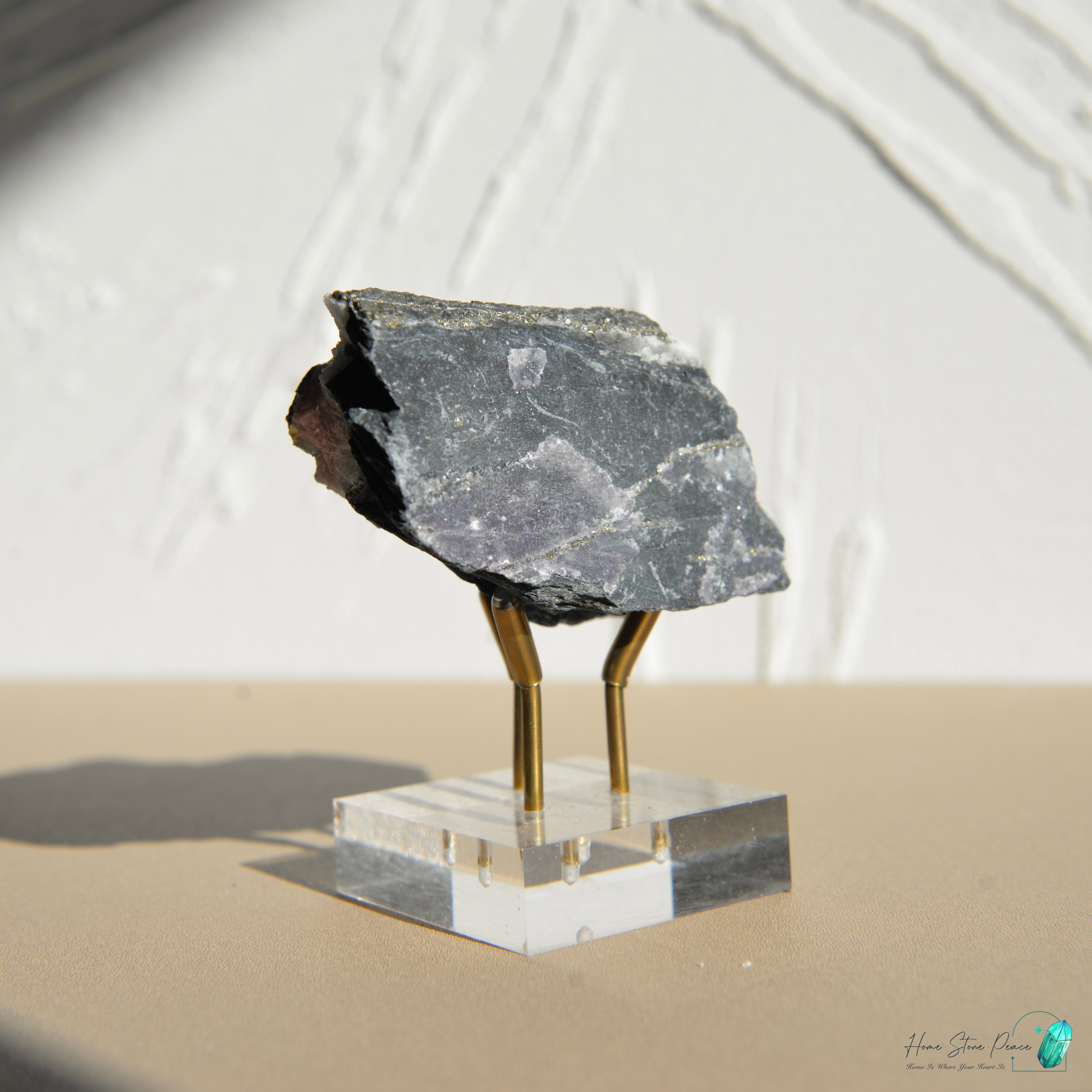 秘魯紅紋石黃鐵礦共生原石 Peruvian Rhodochrosite Pyrite Cluster