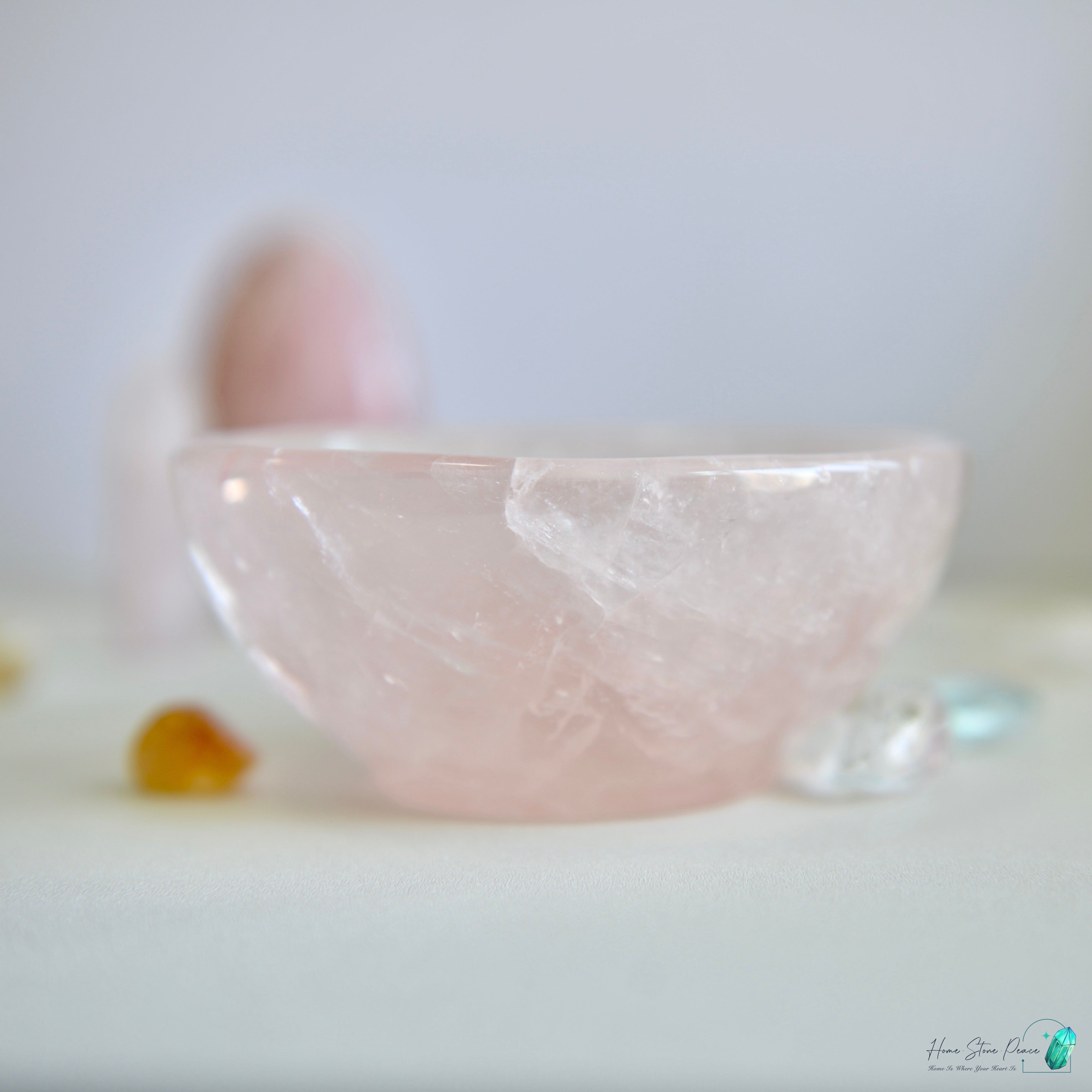 高品質粉紅水晶碗 Premium Rose Quartz Bowl