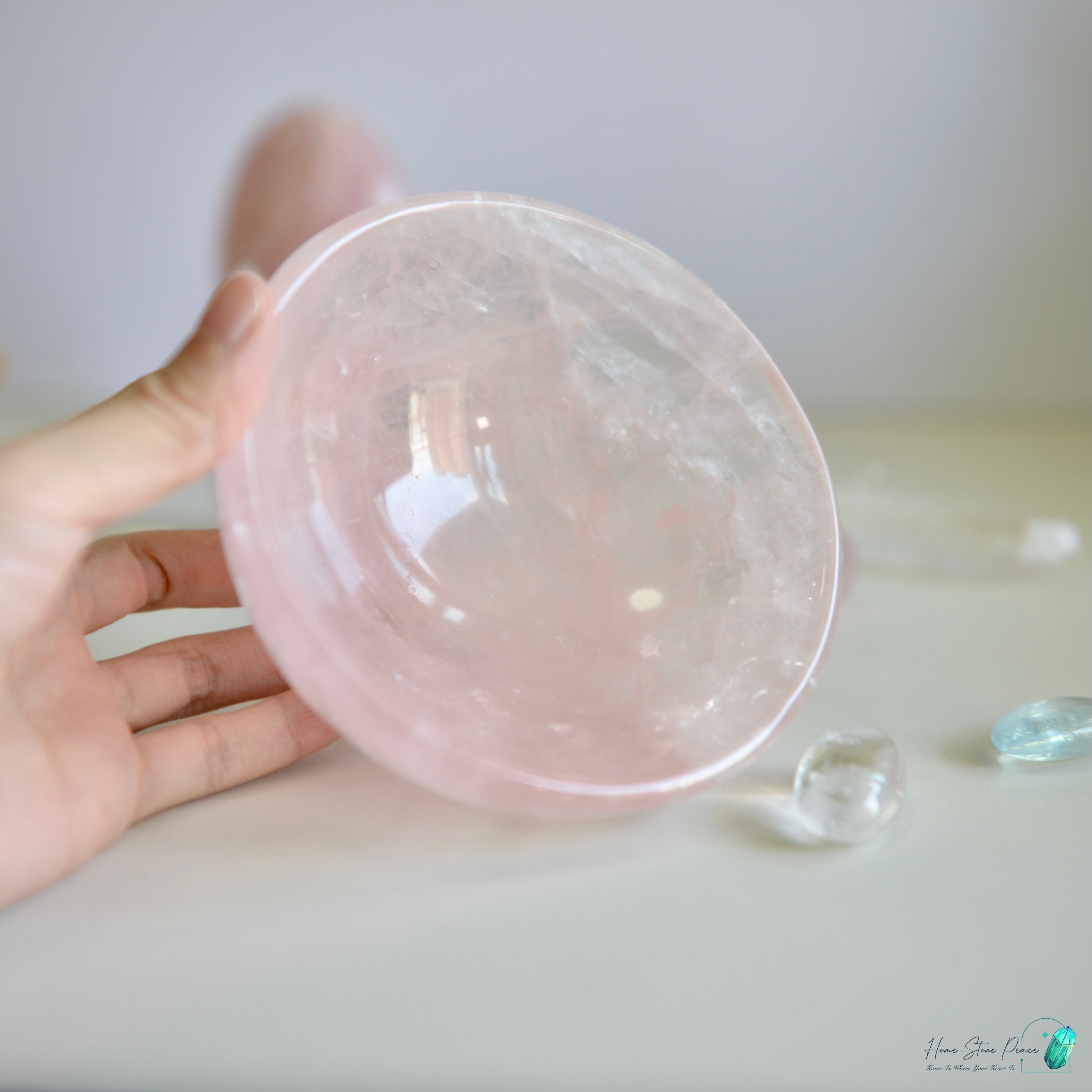 高品質粉紅水晶碗 Premium Rose Quartz Bowl