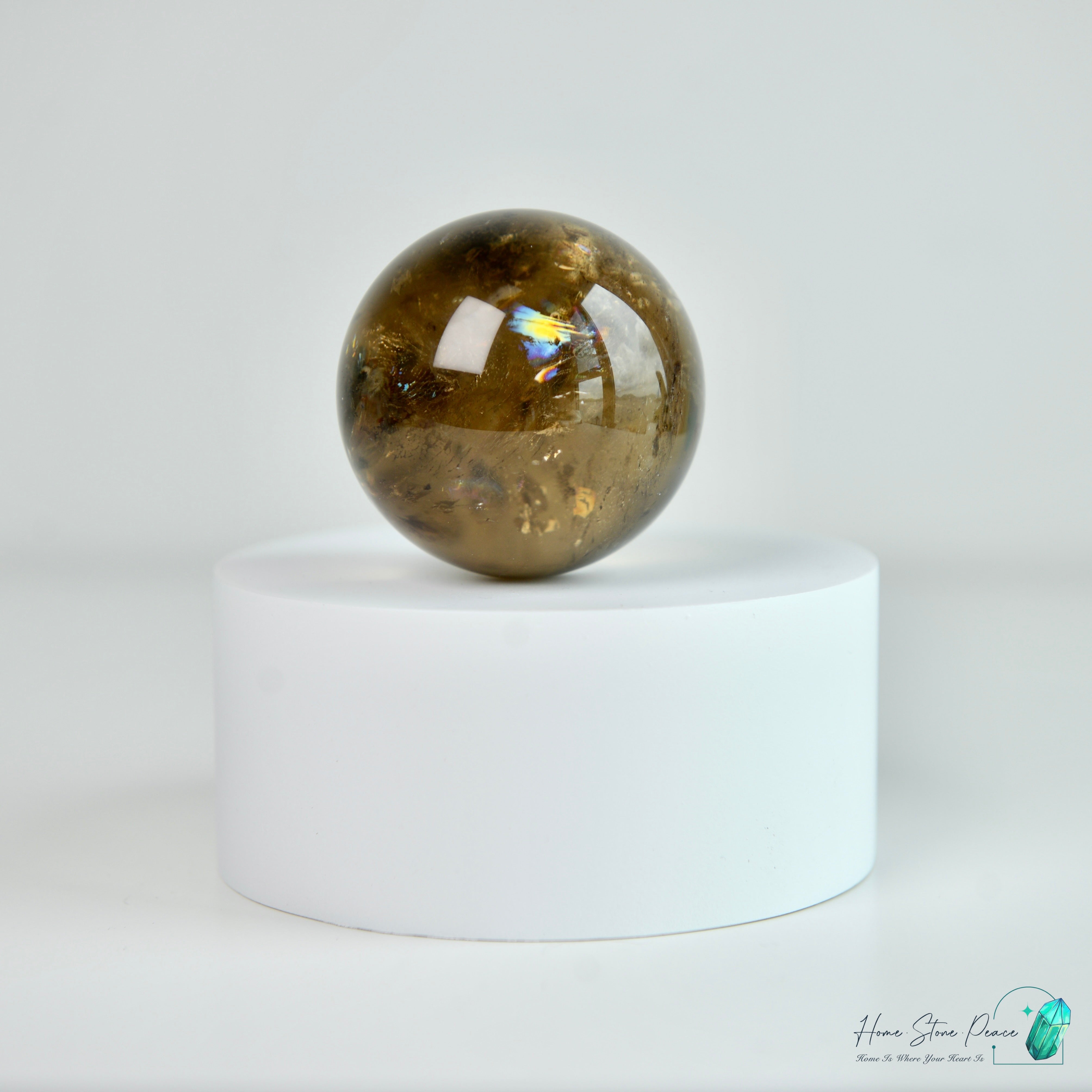 Rainbow Smoky Quartz Sphere 彩虹茶晶球