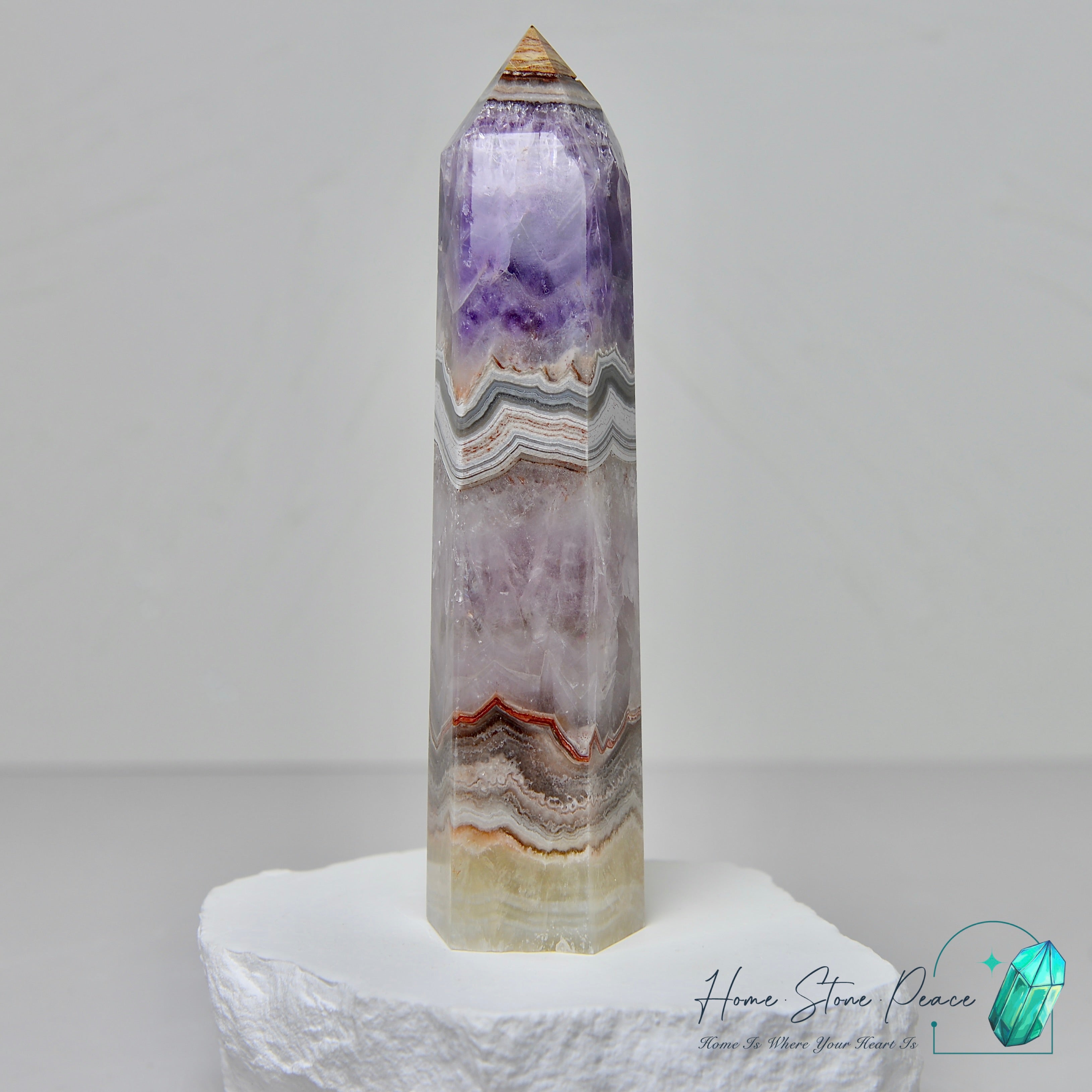 紫水晶瑪瑙柱 Amethyst Agate Tower