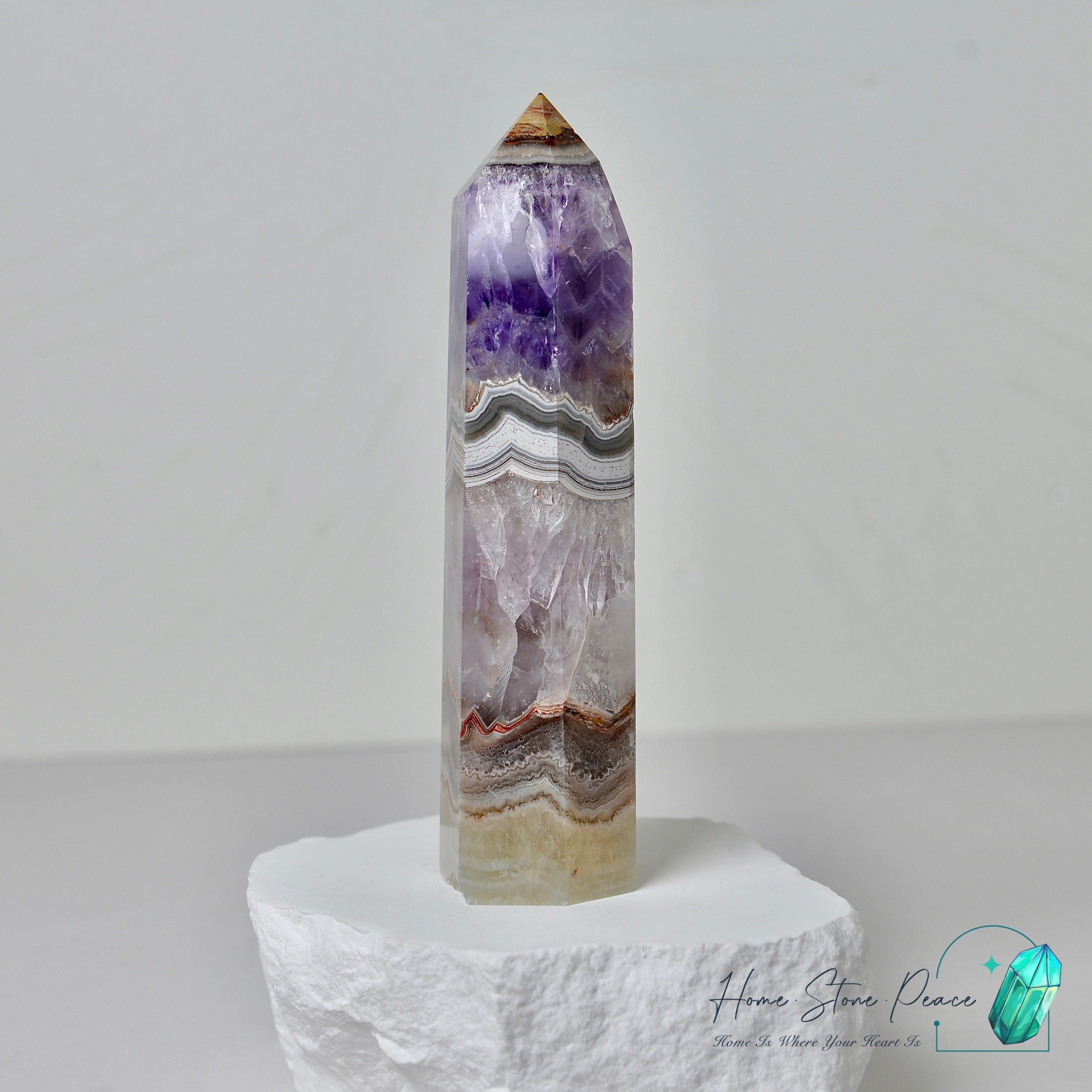 紫水晶瑪瑙柱 Amethyst Agate Tower