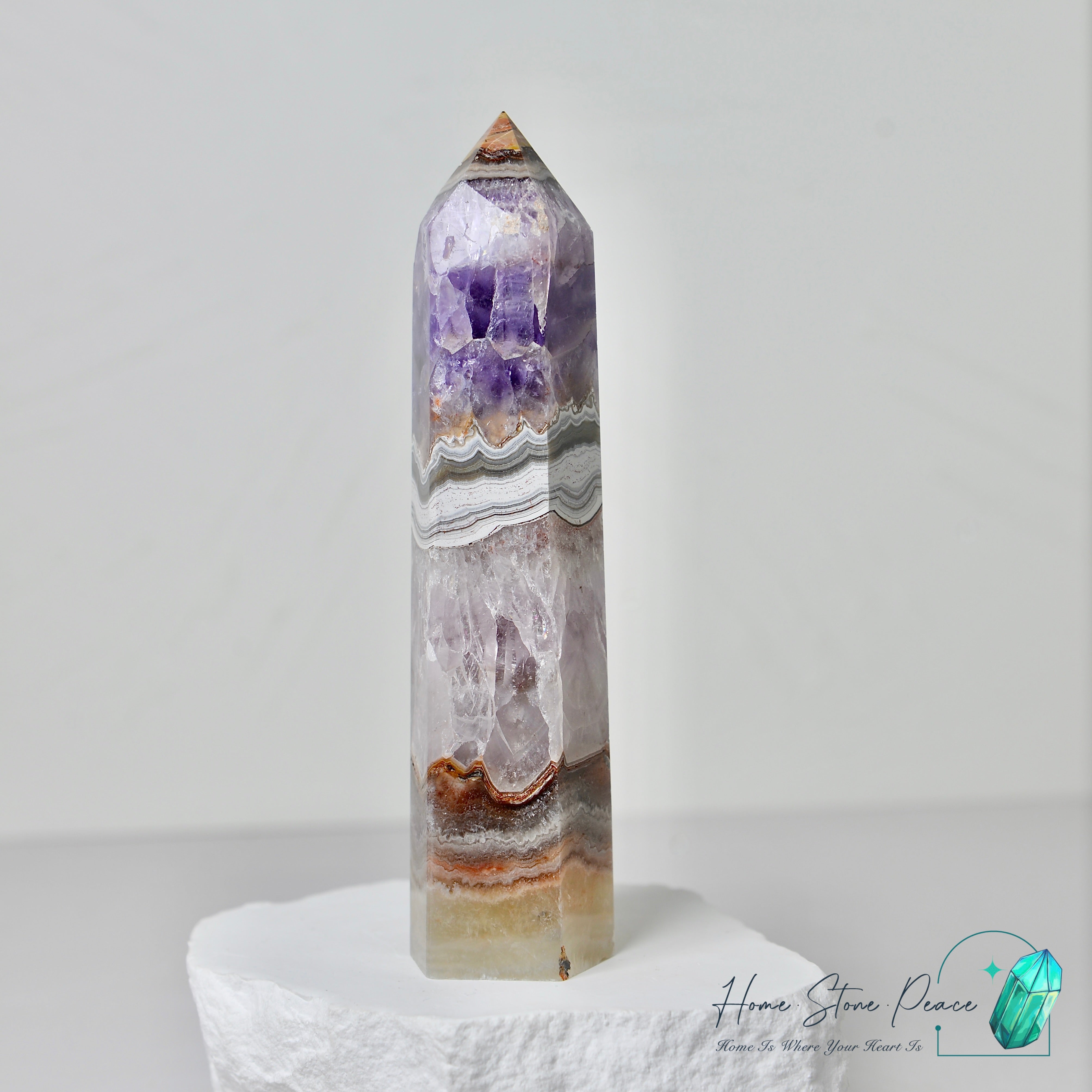 紫水晶瑪瑙柱 Amethyst Agate Tower