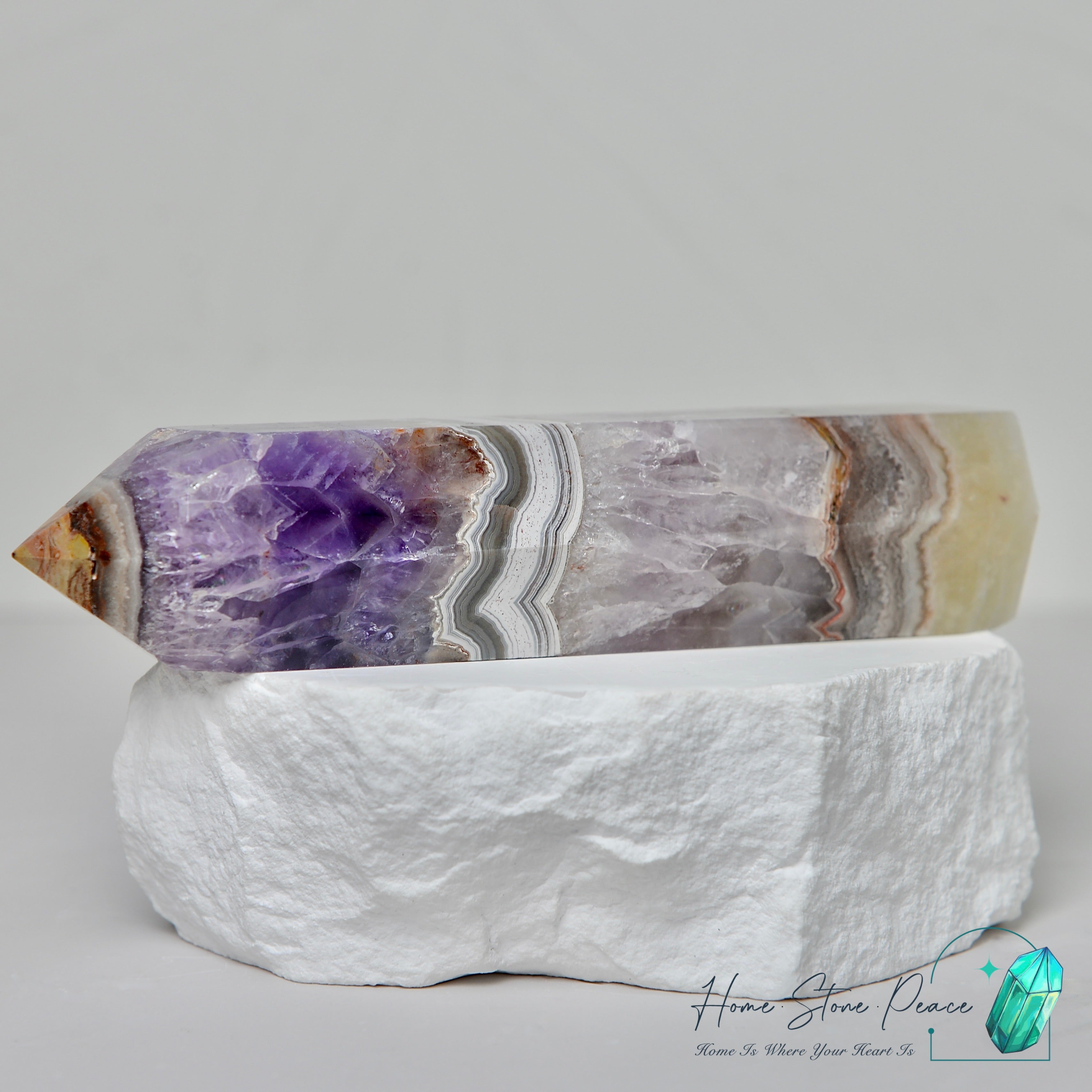 紫水晶瑪瑙柱 Amethyst Agate Tower