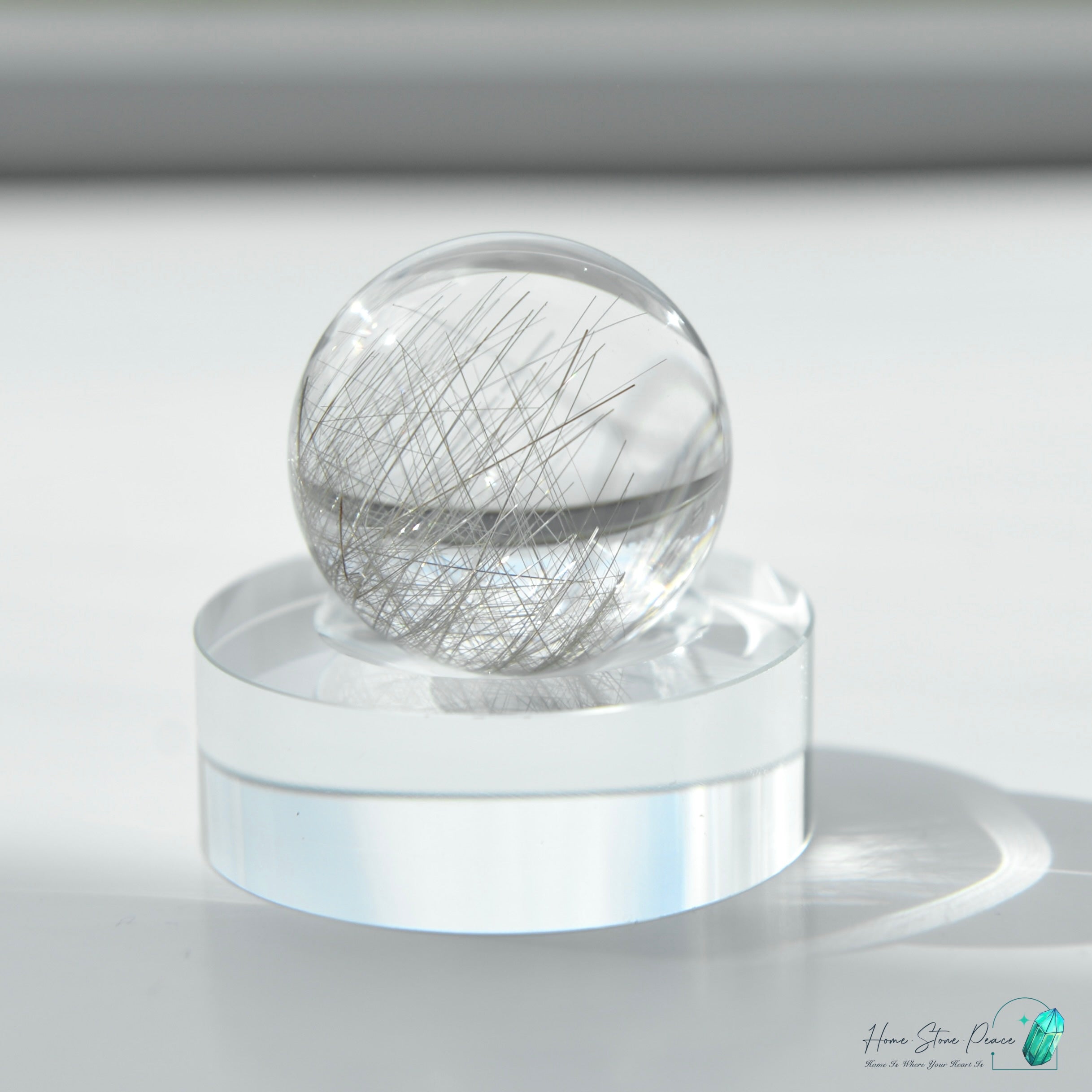 Brazilian Silver Rutilated Quartz Sphere 巴西銀髮水晶球
