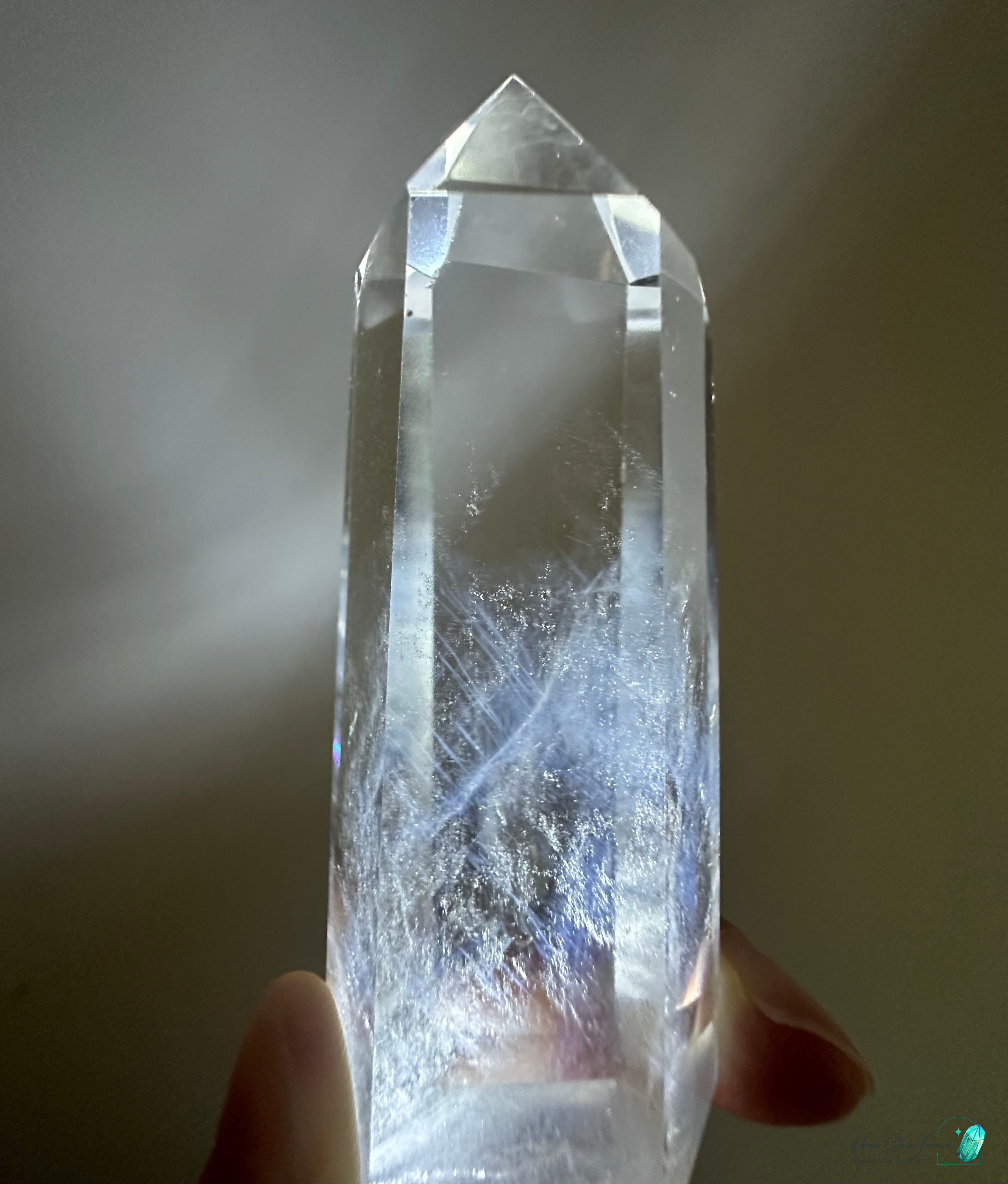 白水晶藍煙小柱 Clear Quartz Tower with Blue Smoke